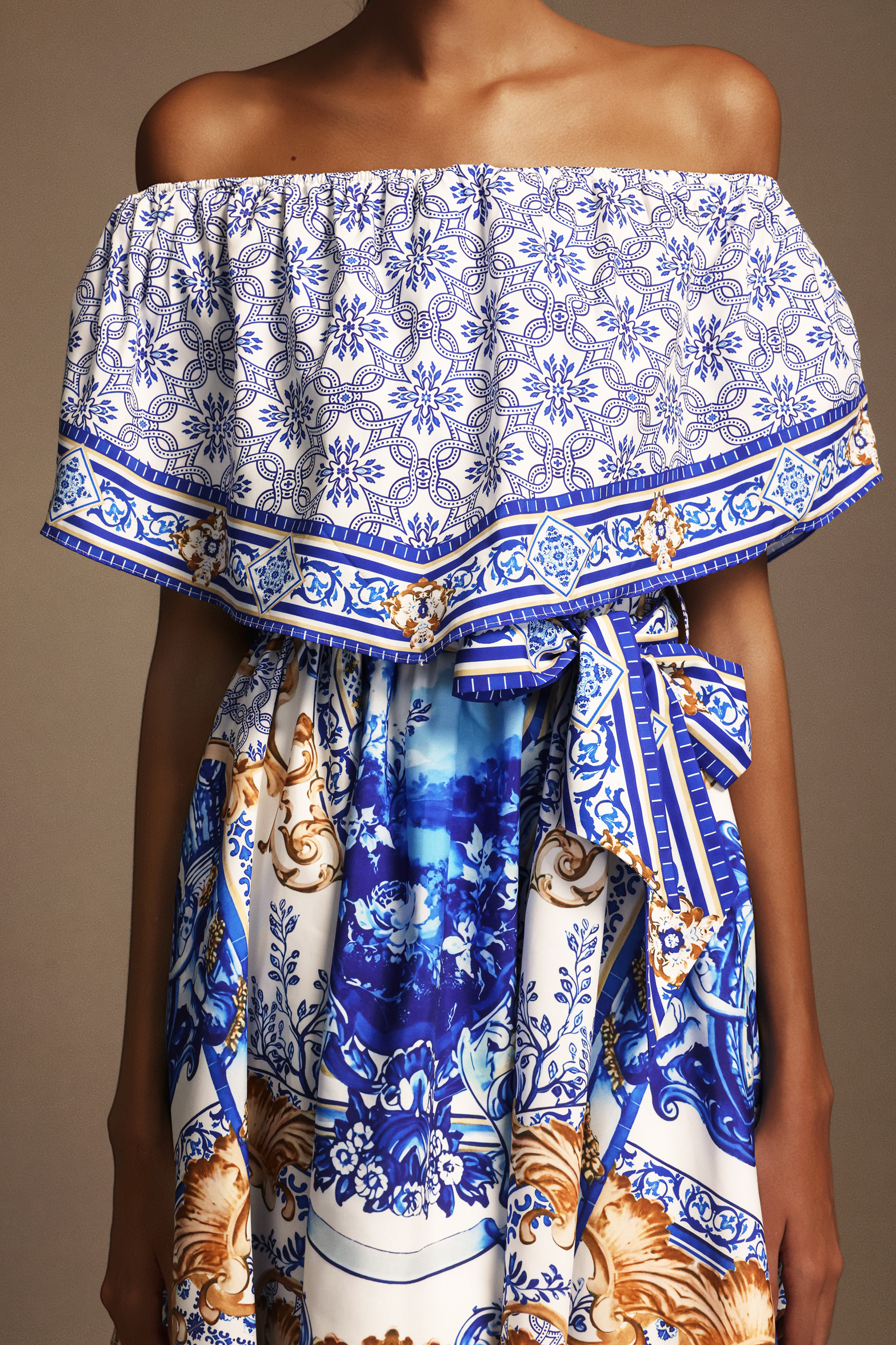 Ethel Off-The-Shoulder Floral Printed Mini Dress