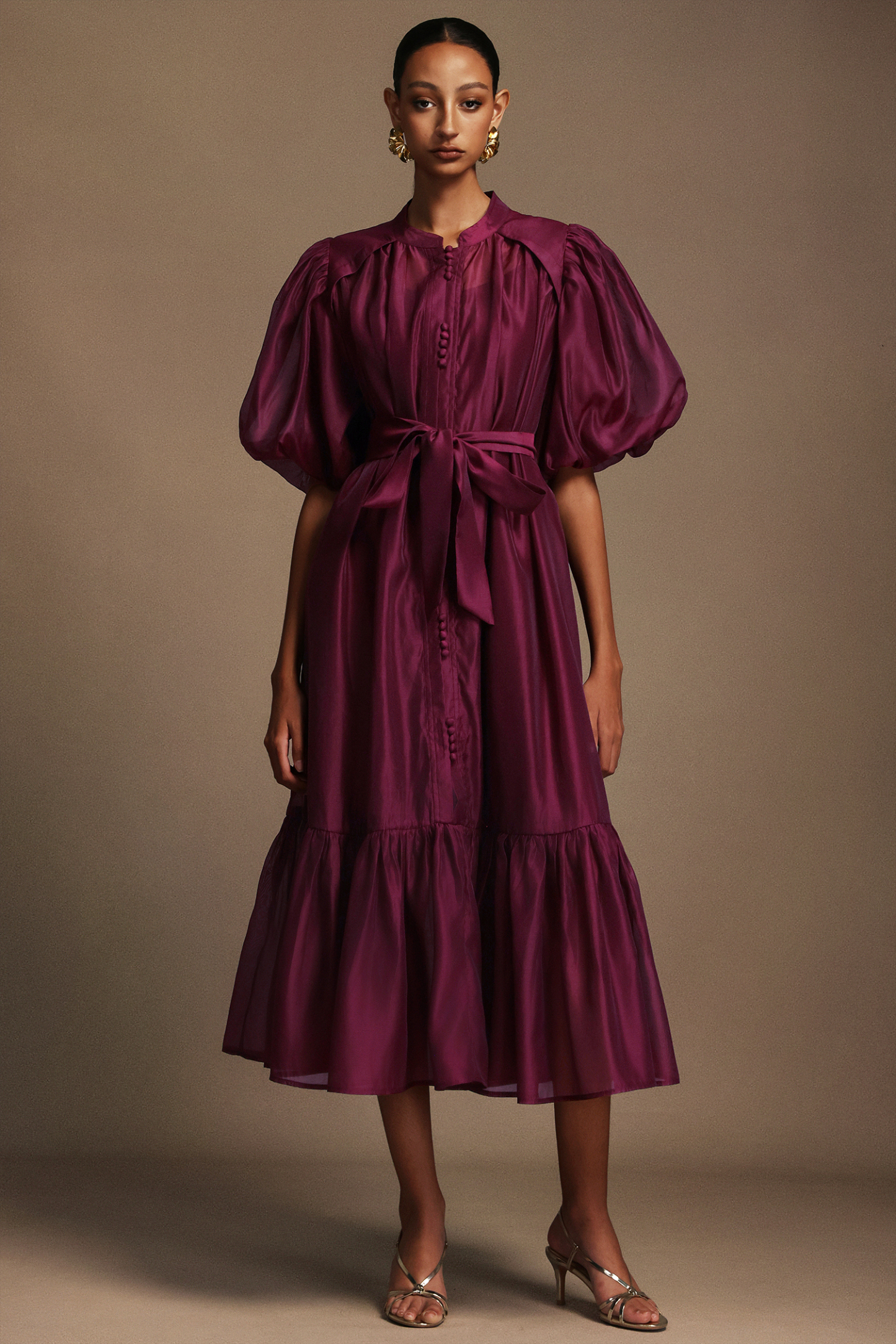 Dlasa Short Sleeves Round Neck Maxi Dress