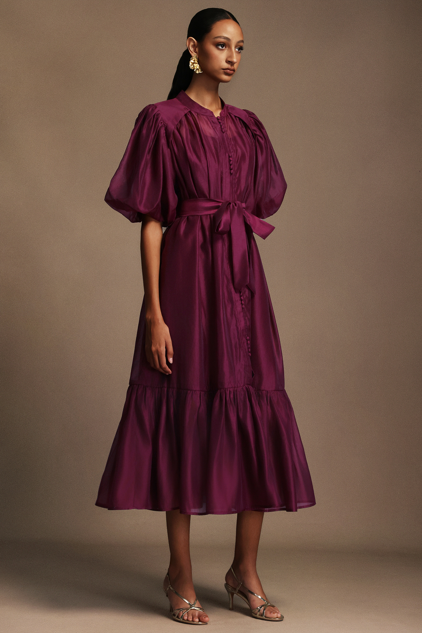 Dlasa Short Sleeves Round Neck Maxi Dress