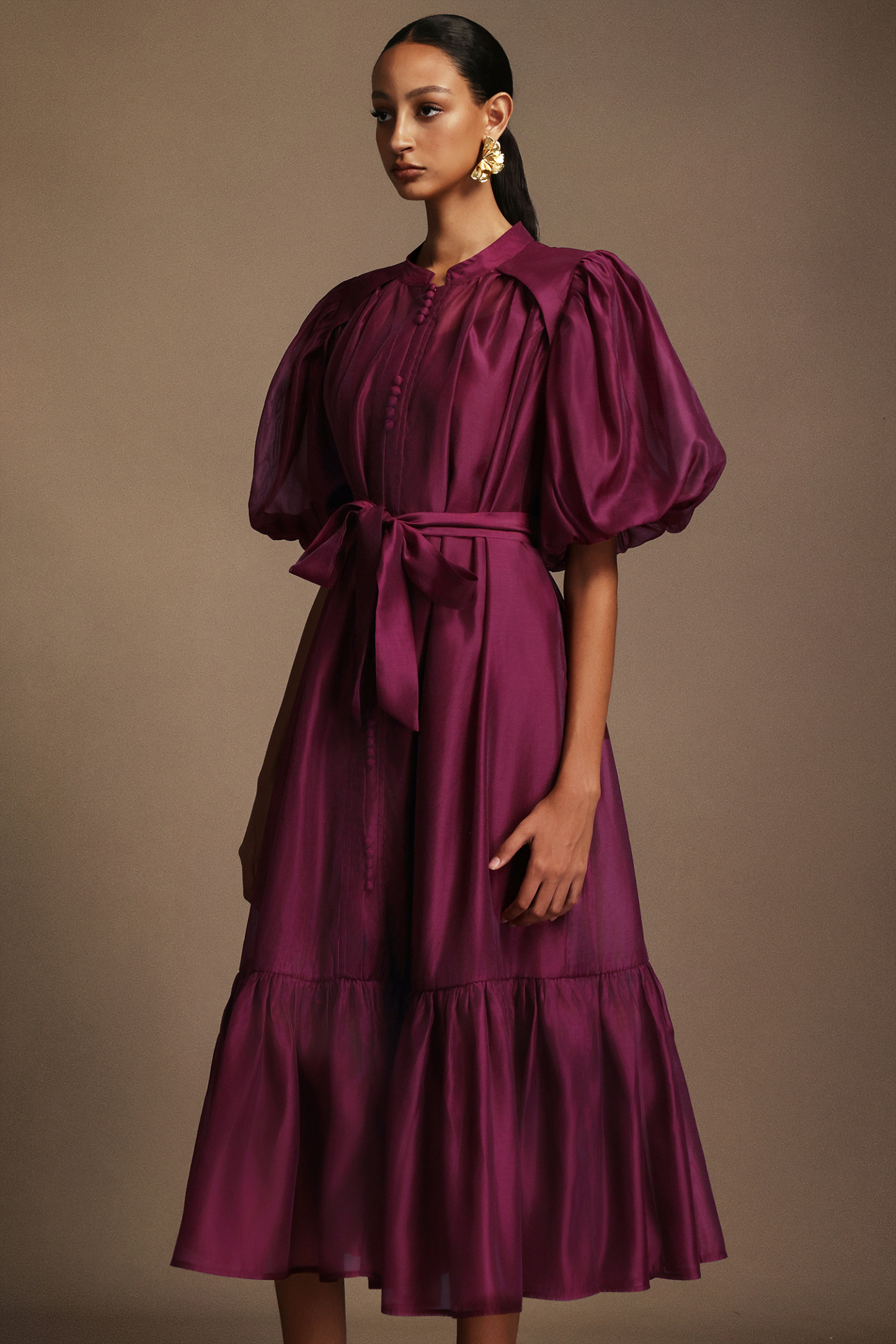 Dlasa Short Sleeves Round Neck Maxi Dress