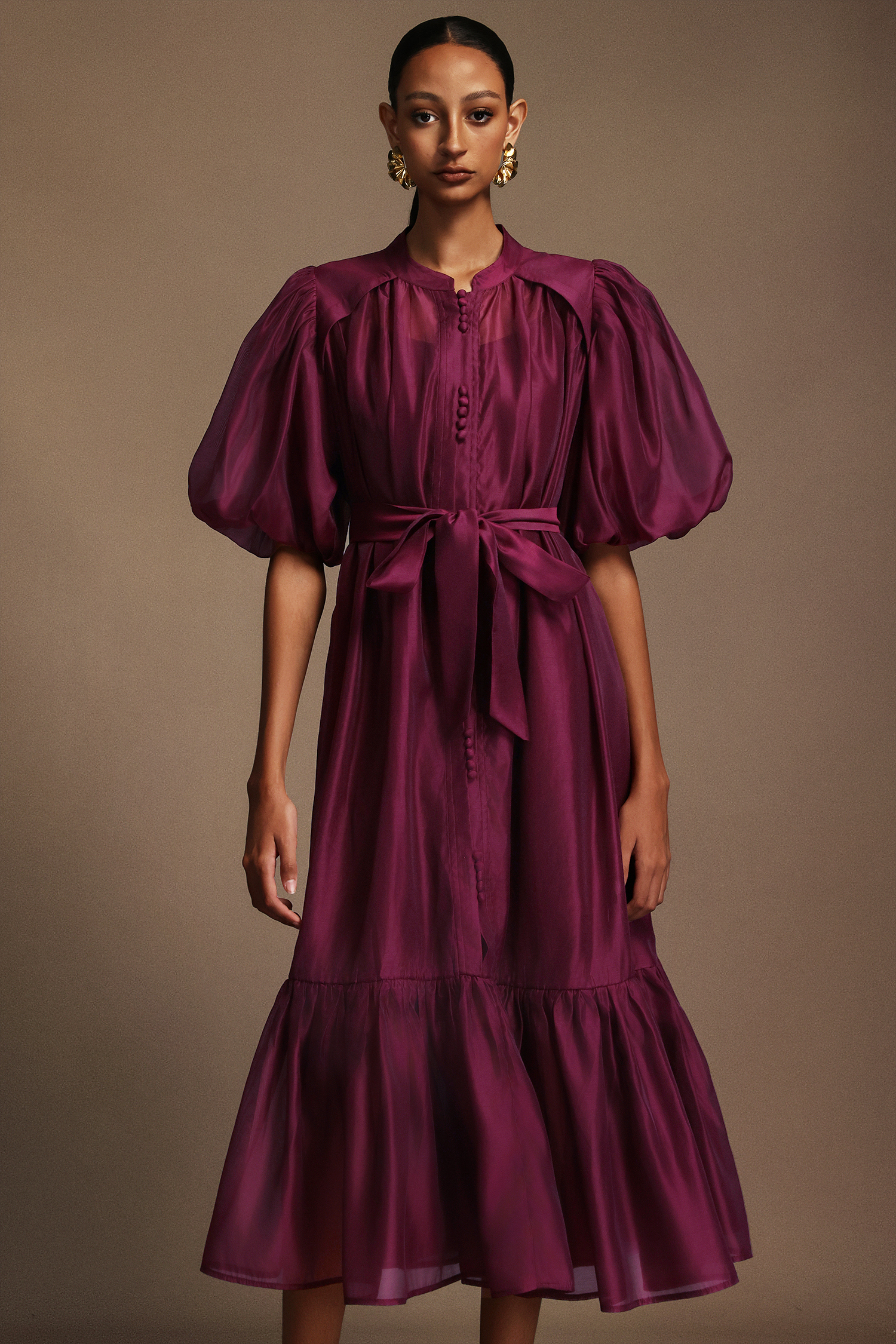 Dlasa Short Sleeves Round Neck Maxi Dress