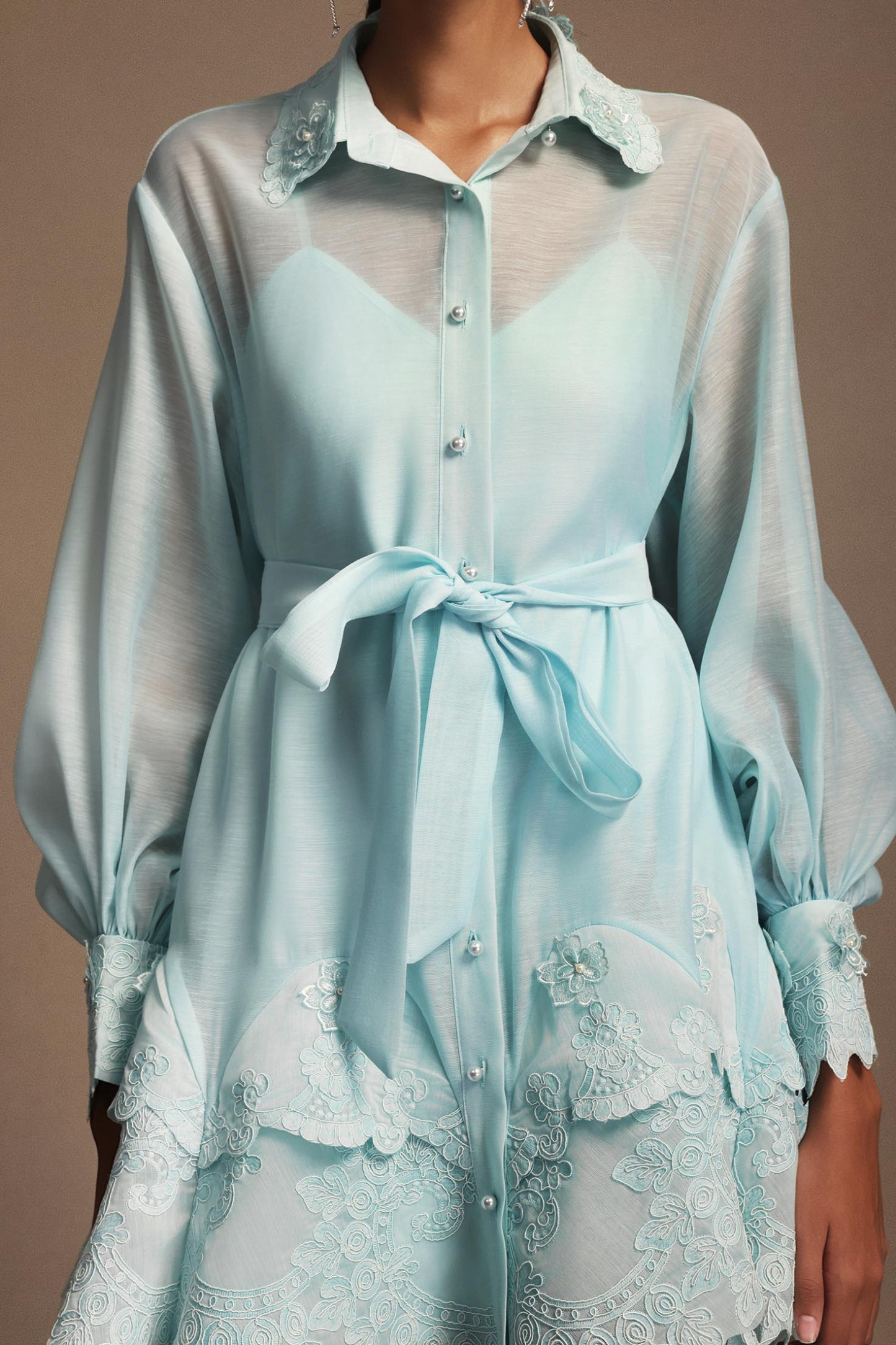 Lucifa Long Sleeves Lace Mini Dress