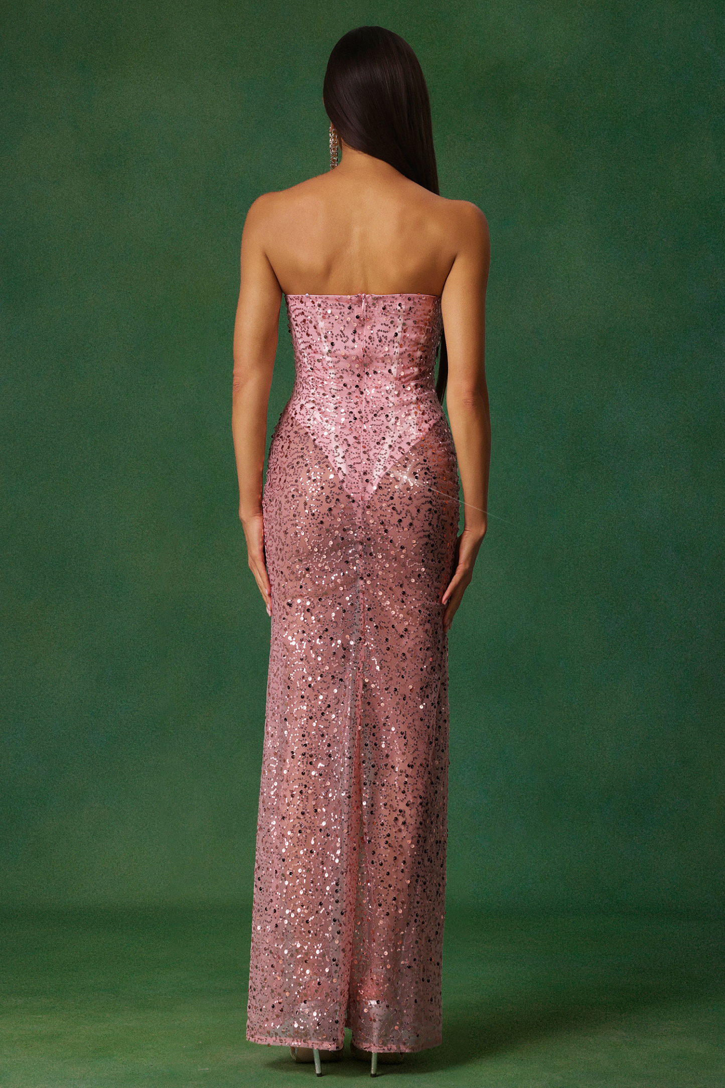 Jodinin Sleeveless Sequins Maxi Dress