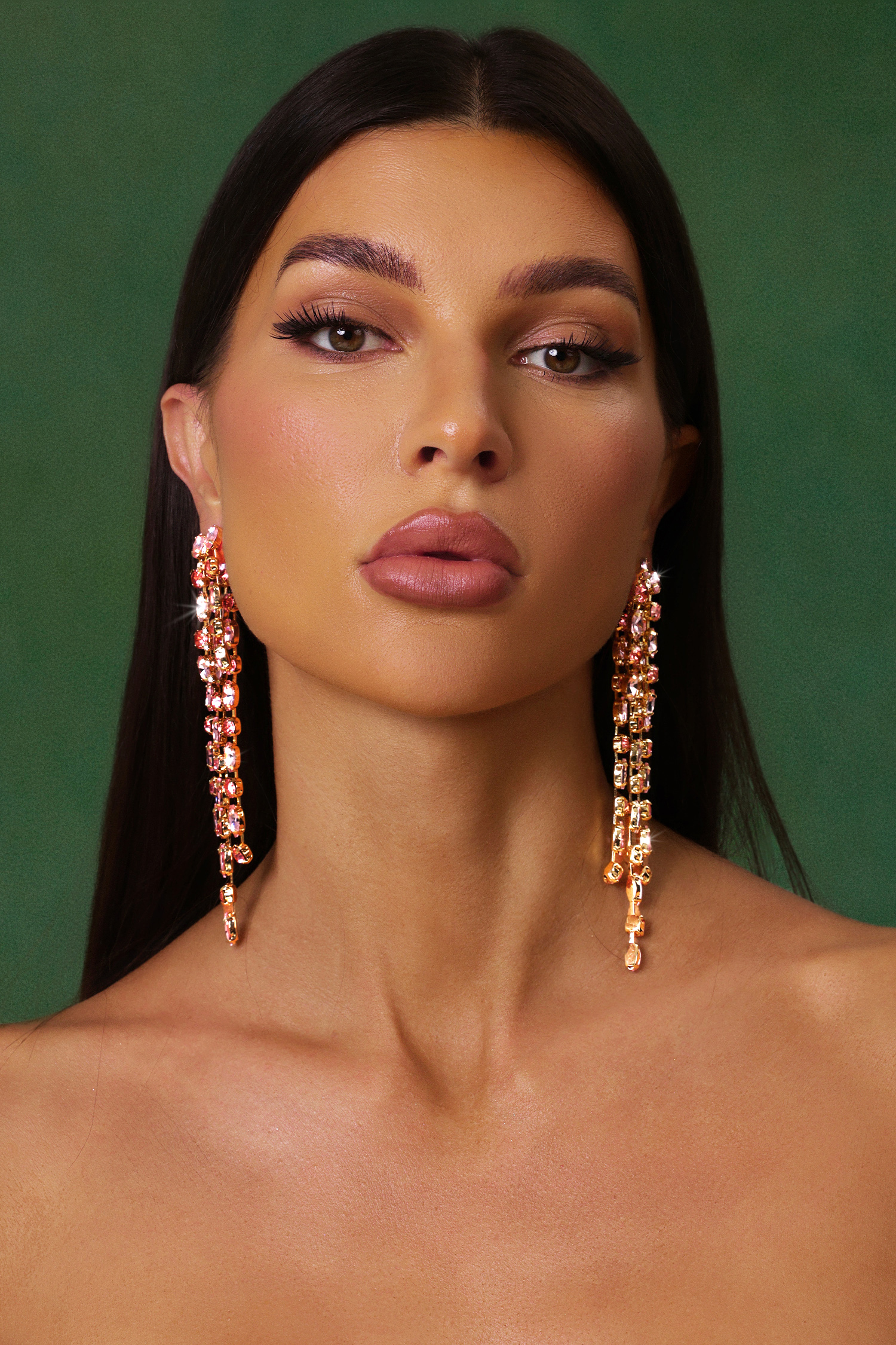 Kiwis Diamond Tassels Earrings