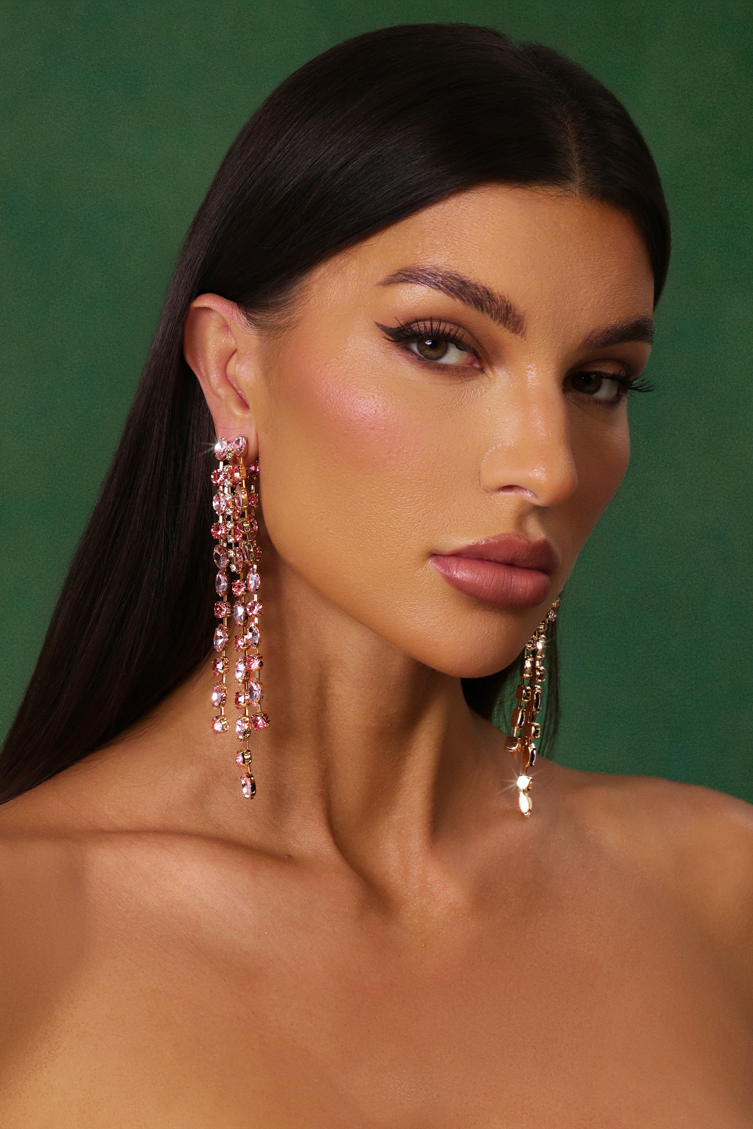 Kiwis Diamond Tassels Earrings