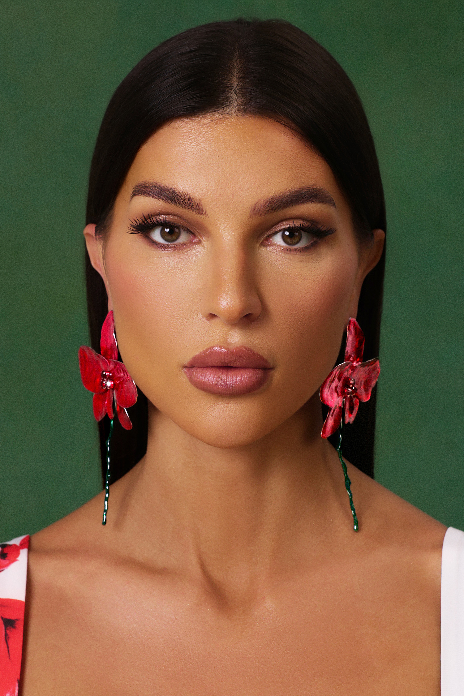 Mio Metal Flowers Earrings
