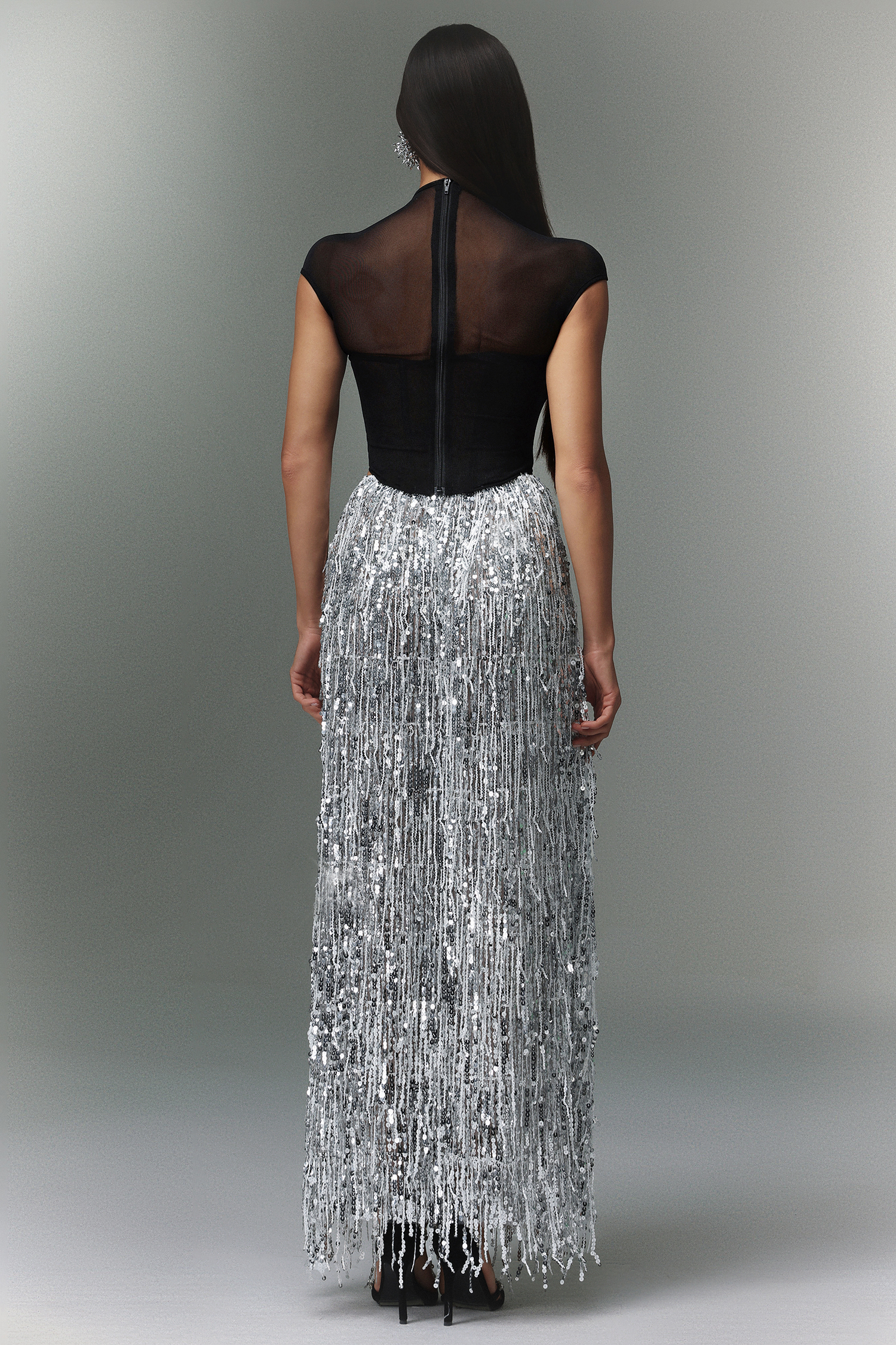 Felicity Short Sleeve Wafer Tassels Maxi Two-Piece Set