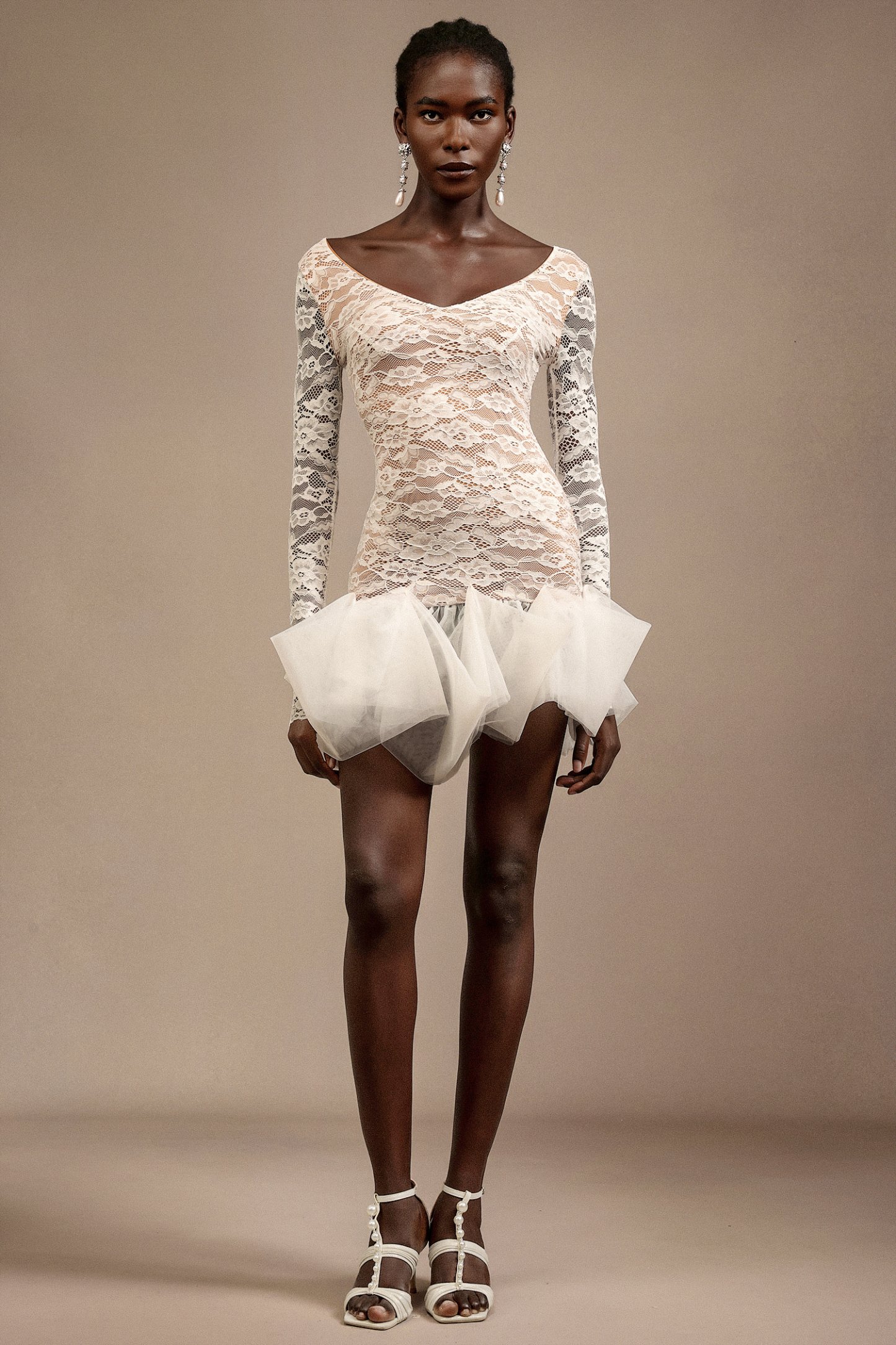 Eweny V-Neck Long Sleeves Mini Dress