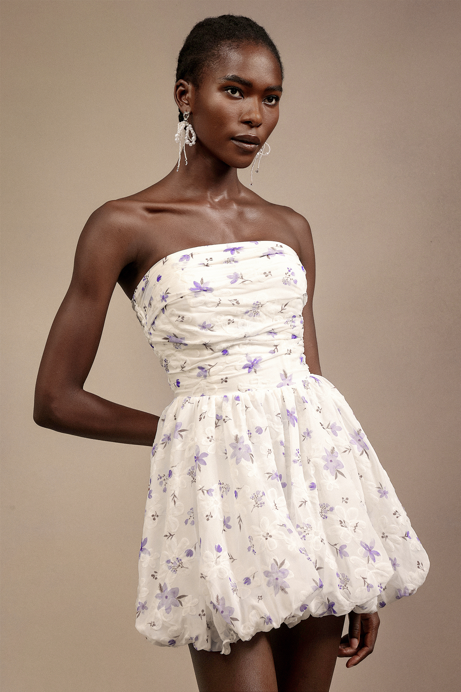 Marne Sleeveless Floral Printed Mini Dress