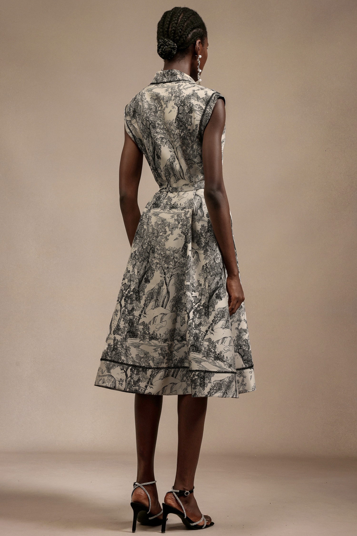 Gema Sleeveless Jacquard Midi Dress