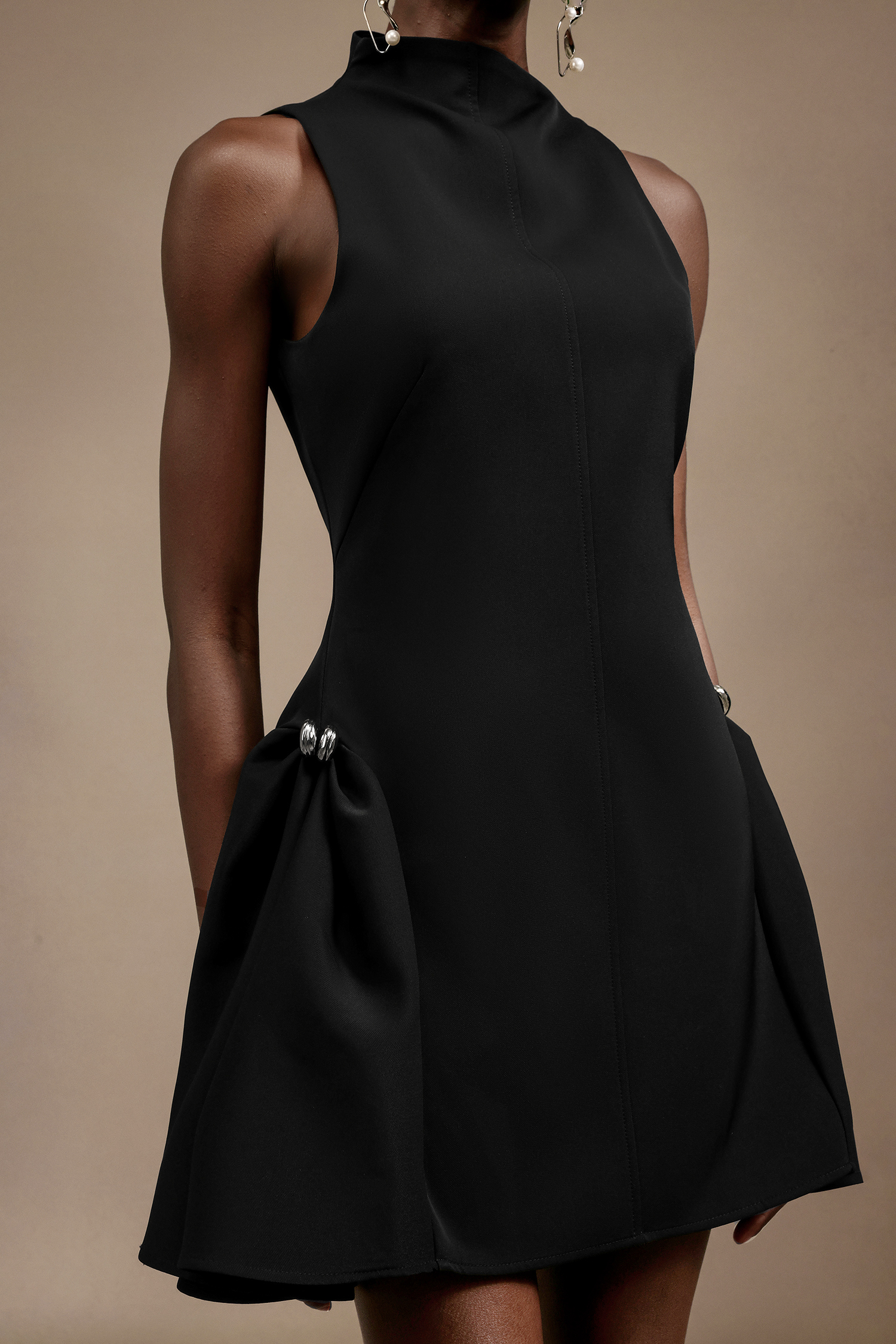 Saloha Asymmetric Sleeveless Mini Dress