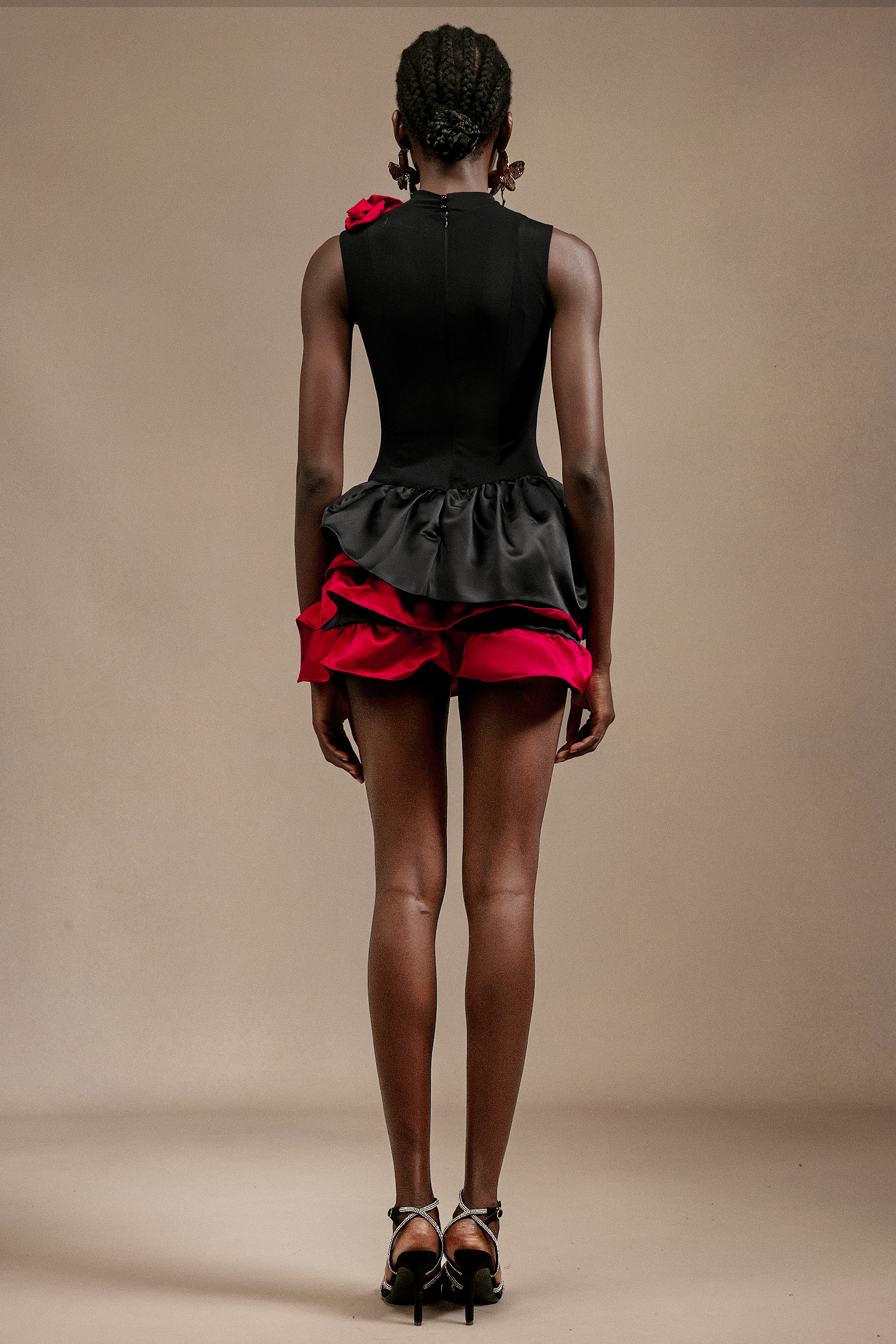 Vincy Sleeveless Flowers Mini Dress