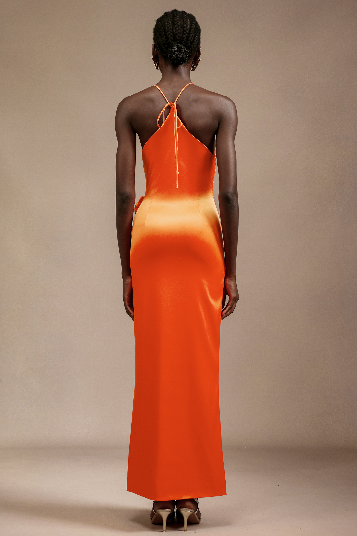 Omi Sleeveless Flowers Hollow Out Maxi Dress
