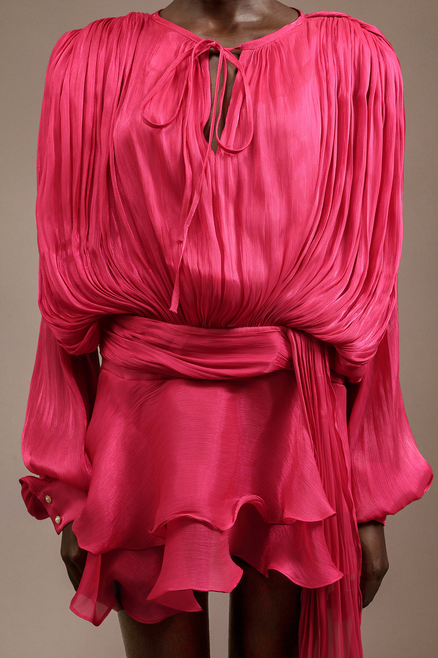 Syre Long Sleeves Streamer Mini Dress