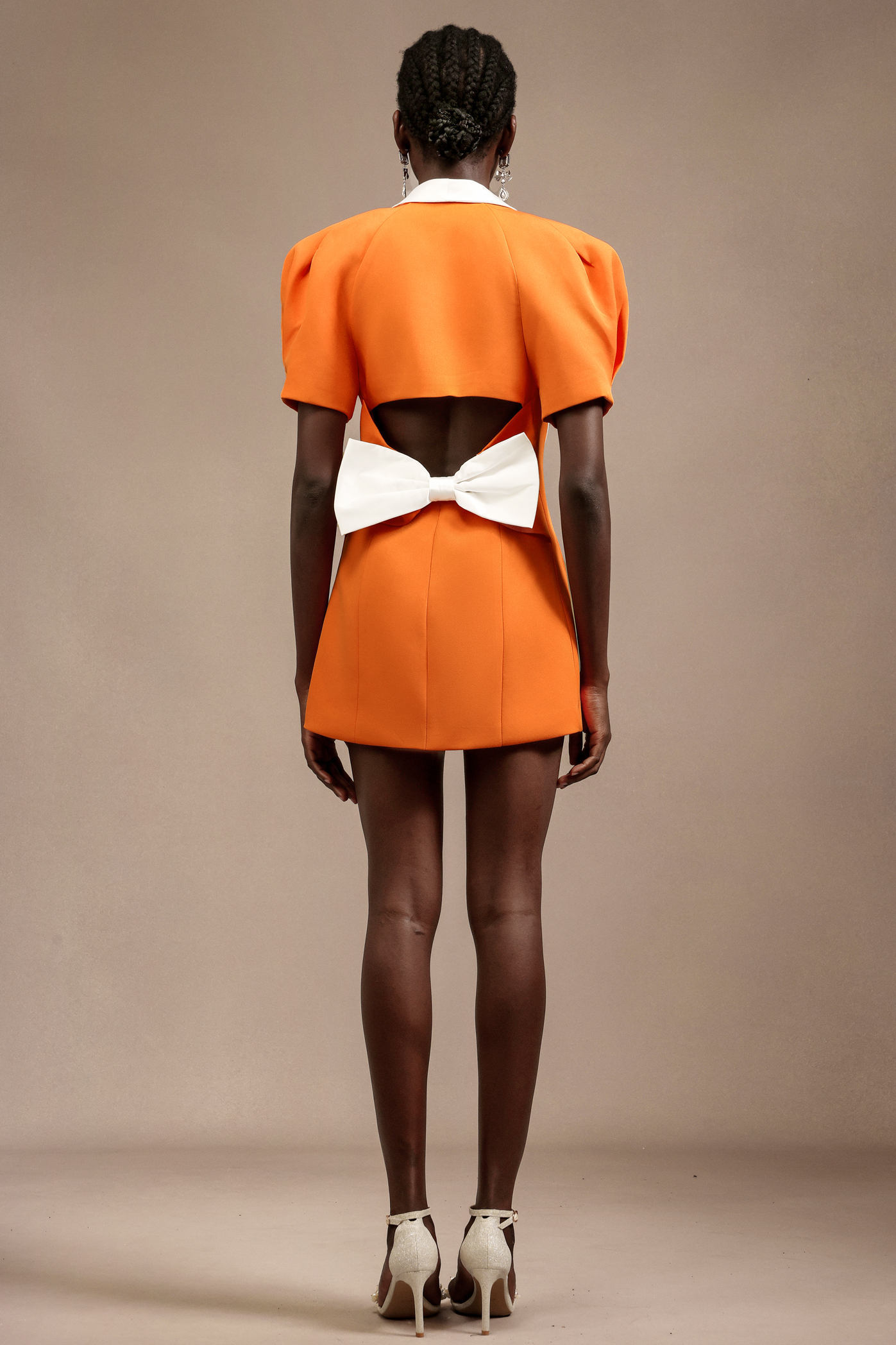 Sharnee Short Sleeves Hollow Out Lace Mini Dress