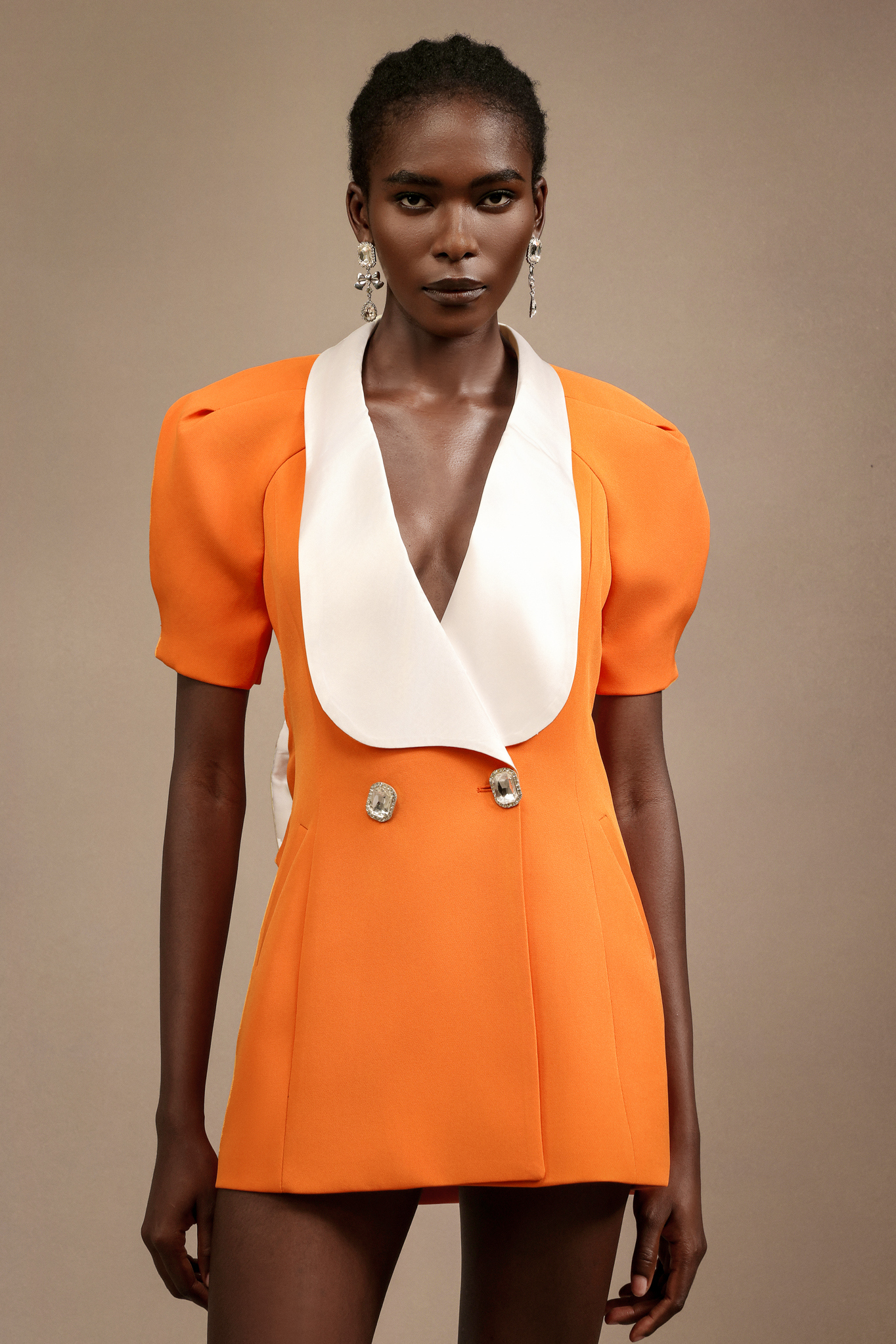 Sharnee Short Sleeves Hollow Out Lace Mini Dress