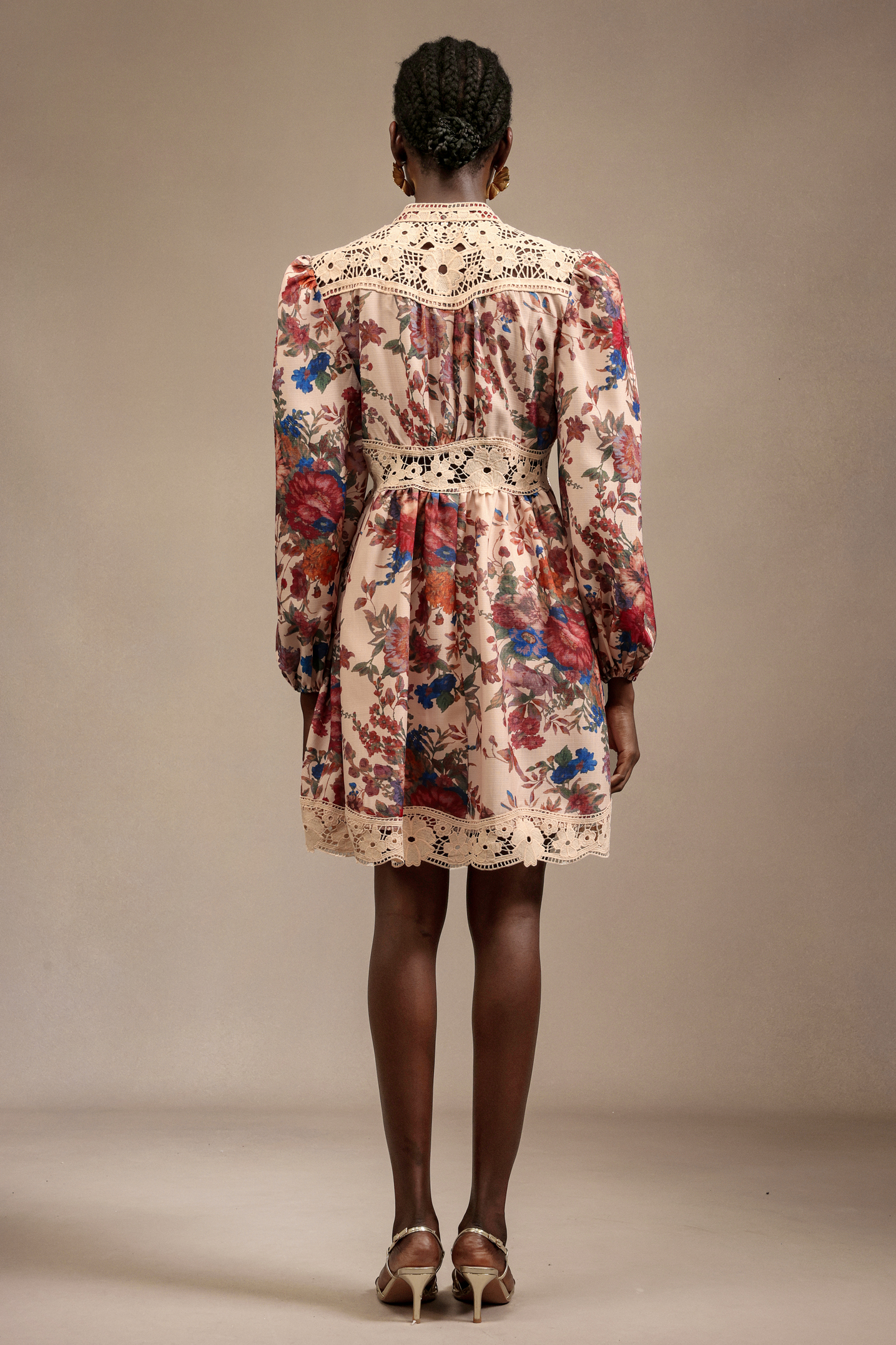 Gala Long Sleeves Floral Printed Mini Dress