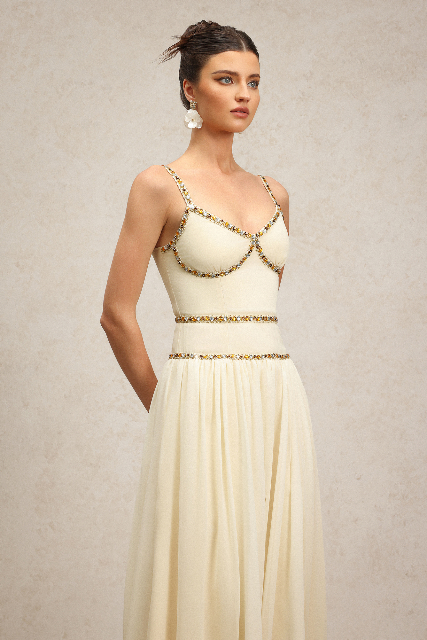 Unica Halter Diamond Maxi Dress