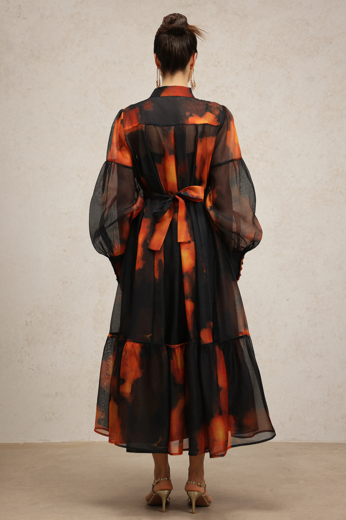 Payson Long Sleeves Printed Maxi Dress