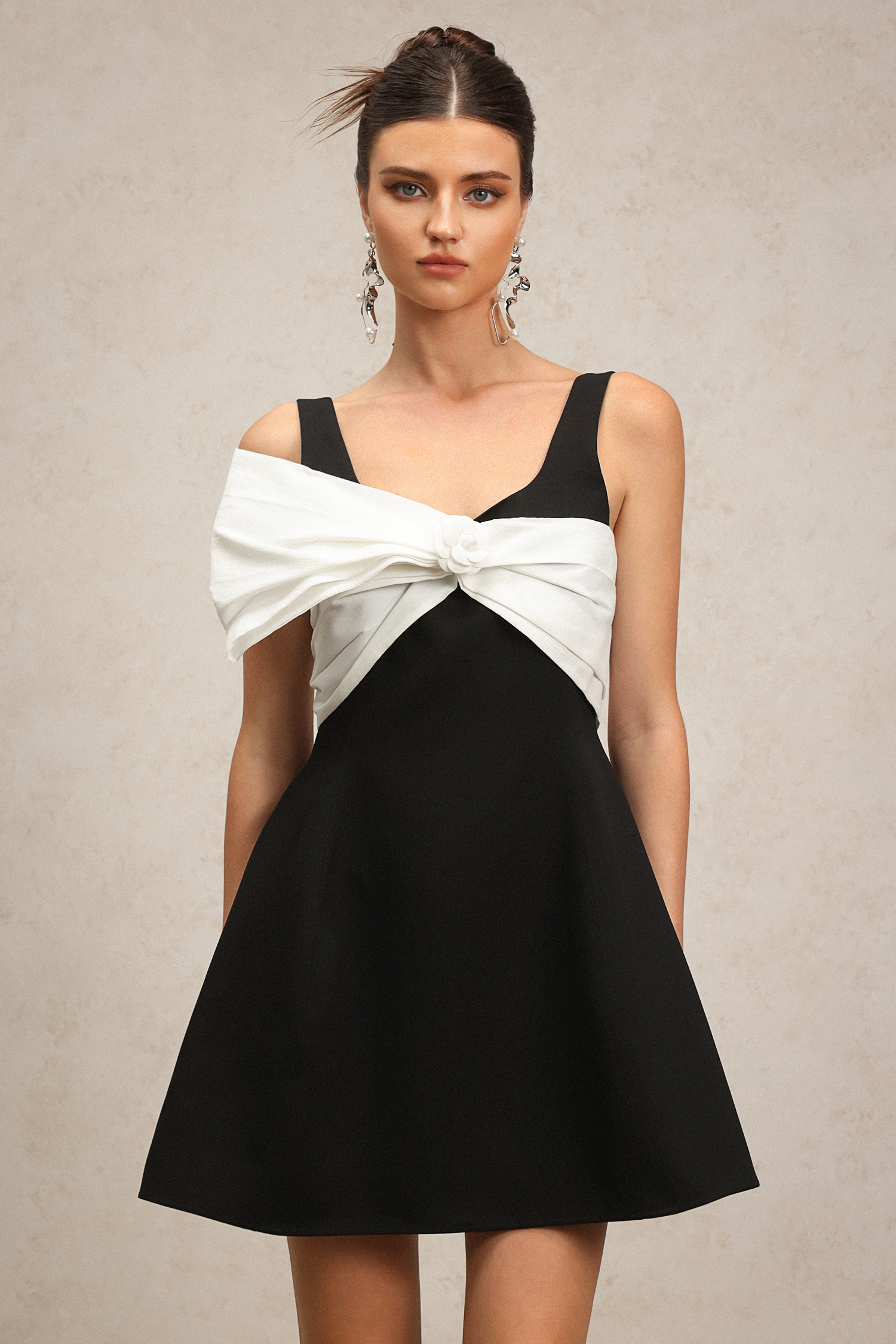 Thalassa Sleeveless Bow Mini Dress