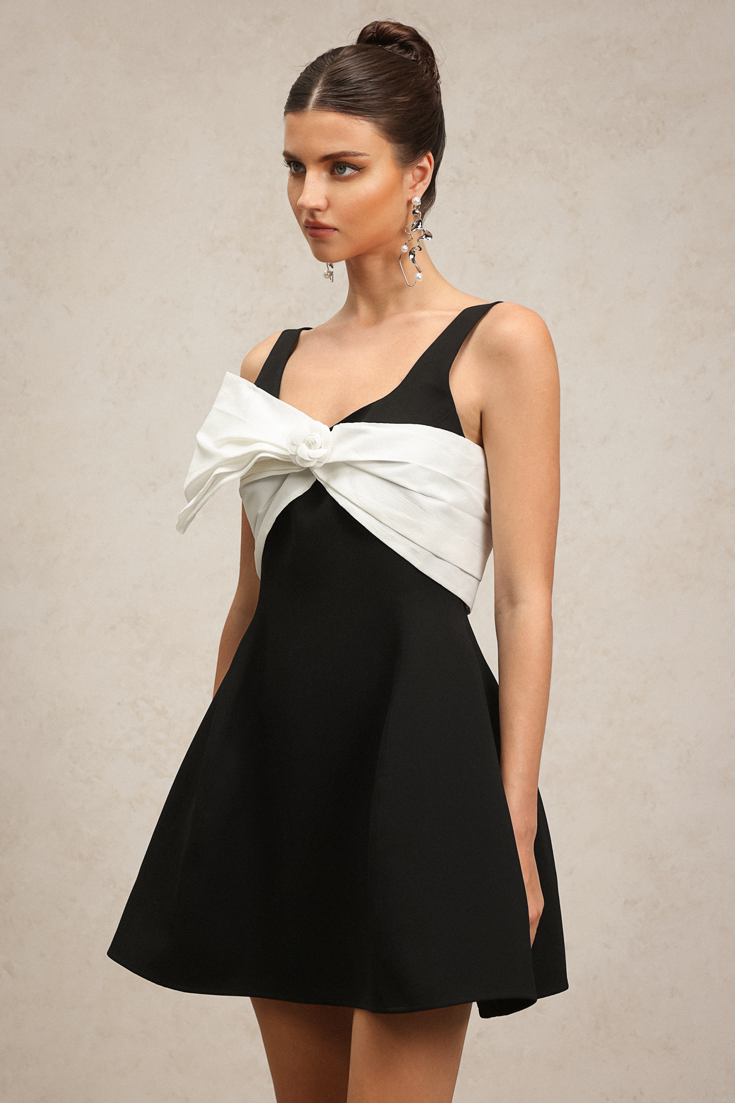 Thalassa Sleeveless Bow Mini Dress