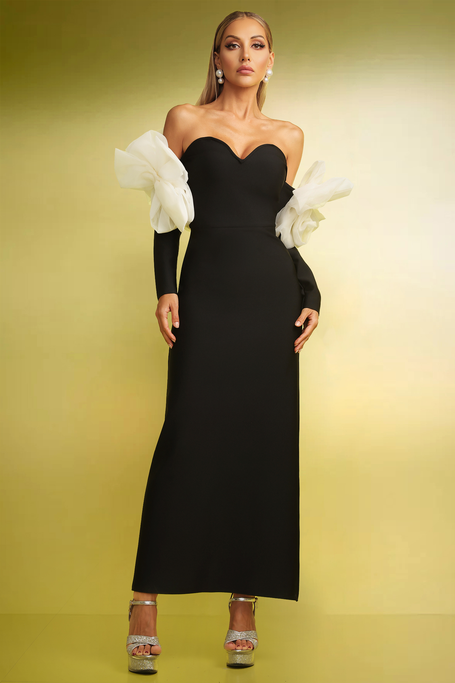 Aria | Sculpting High Neck Sleeveless Maxi Dress