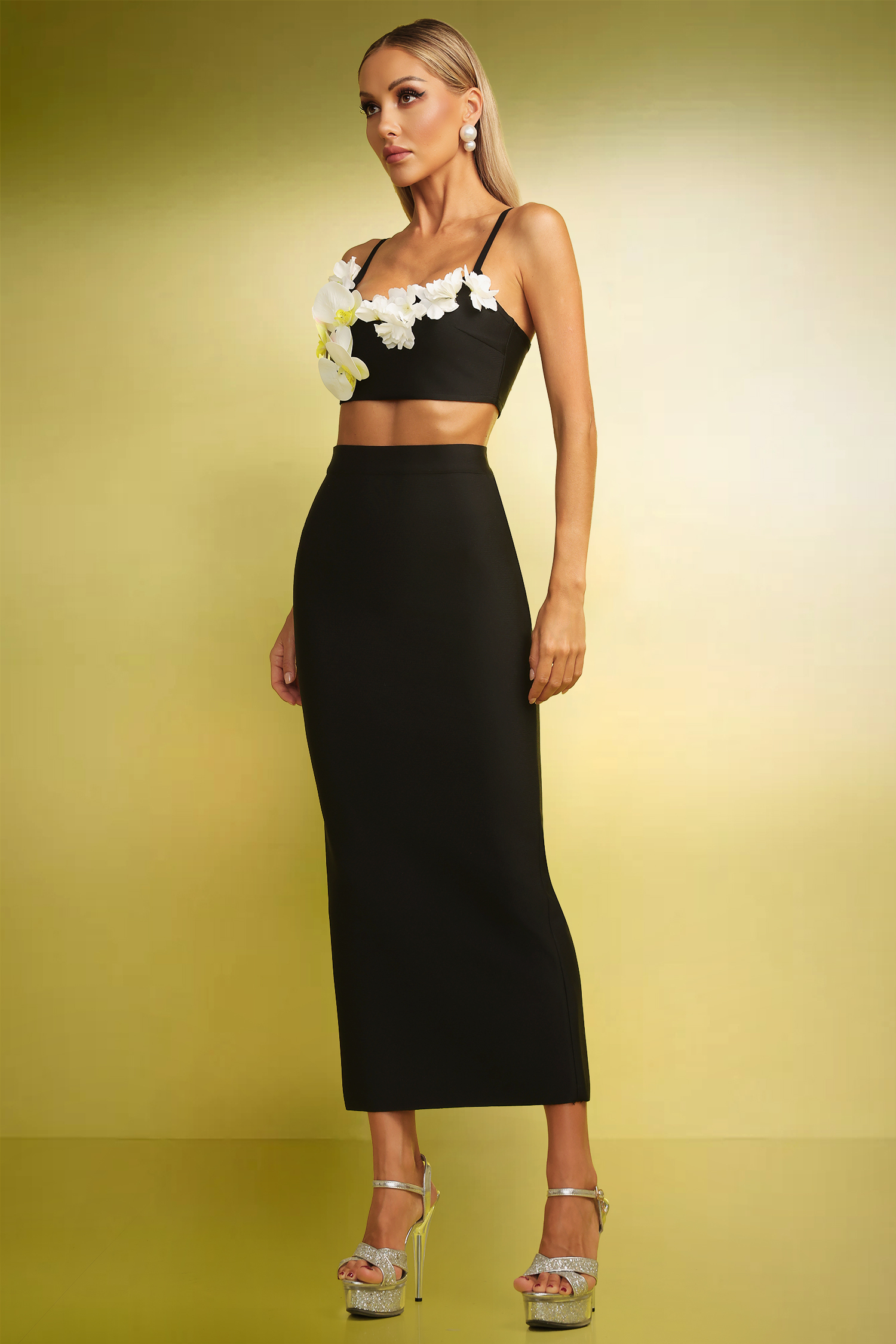 Sila Flowers Slim Bandage Maxi Set