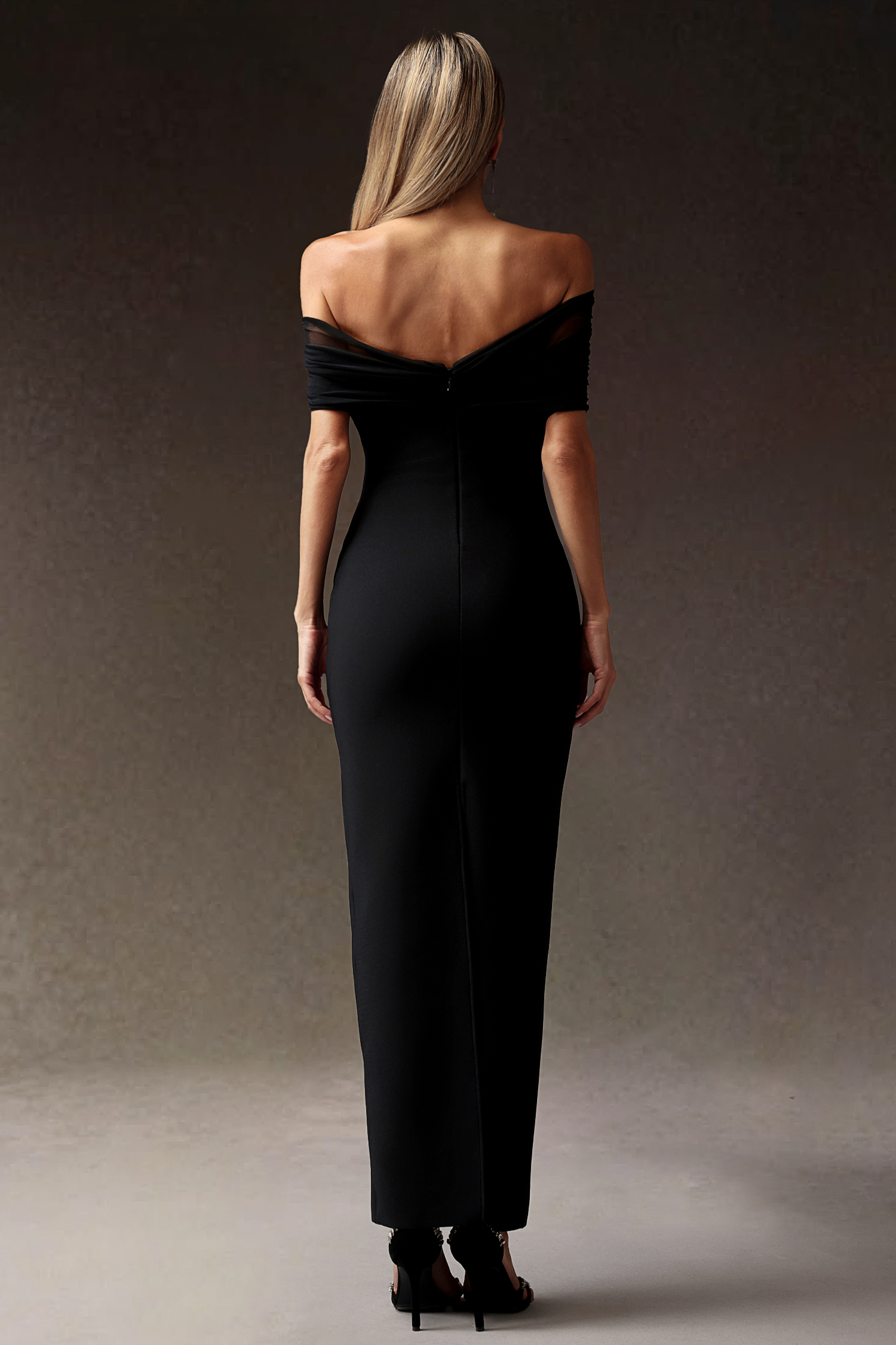 Domio Diamond Slim Bandage Maxi Dress