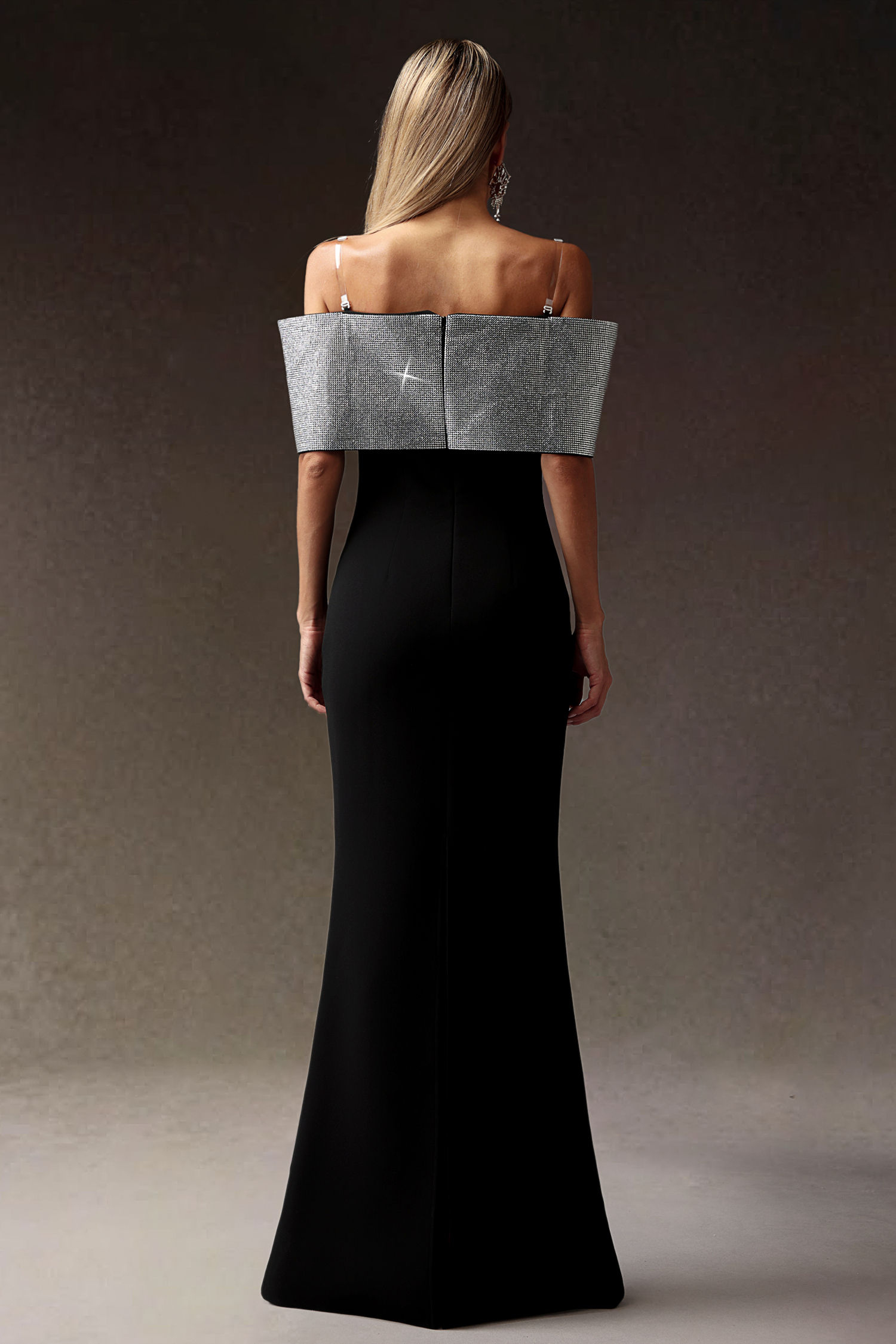 Liopa Bow Diamond Slim Maxi Dress
