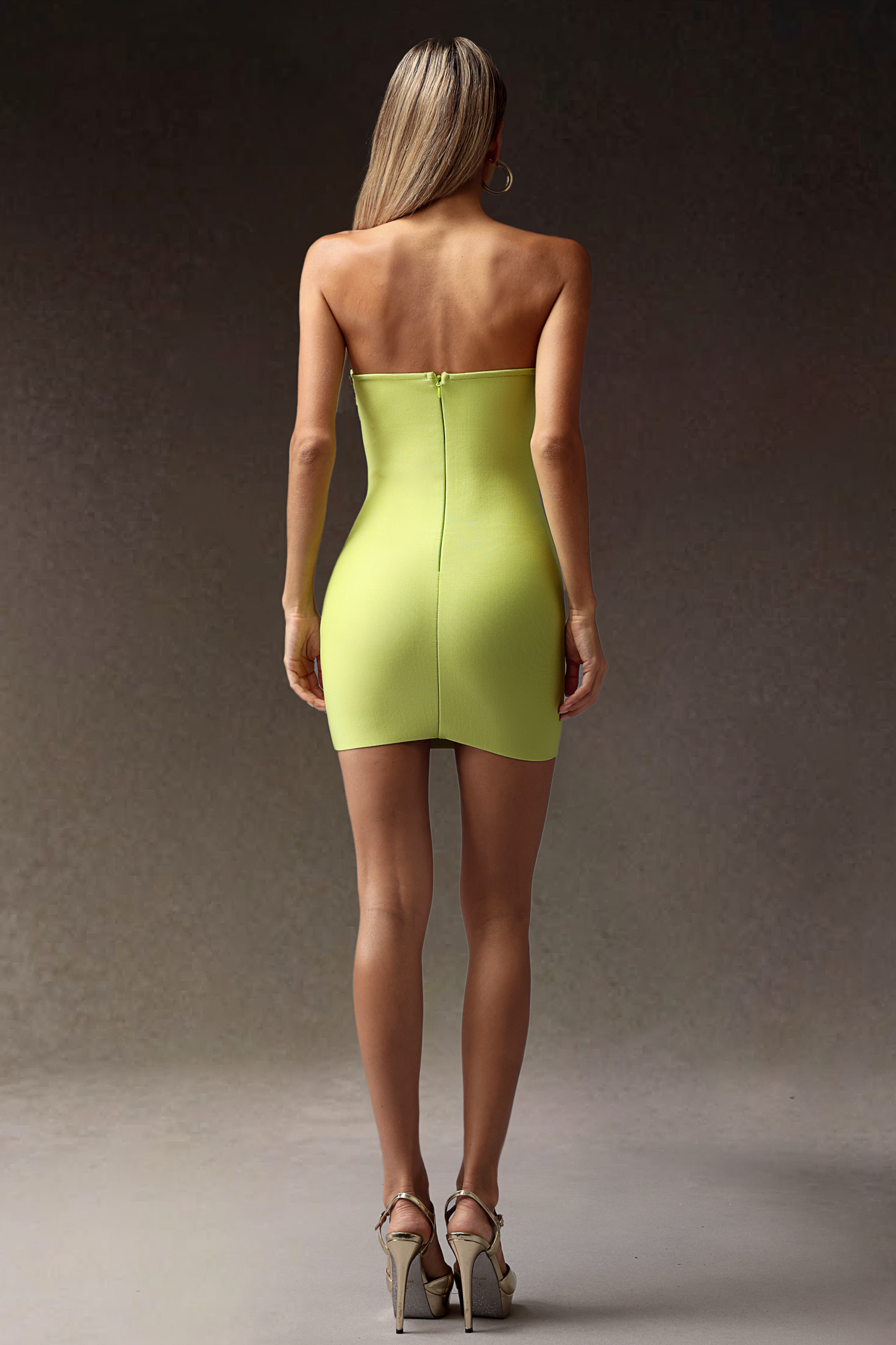 Volary Strapless Diamond Slim Bandage Mini Dress