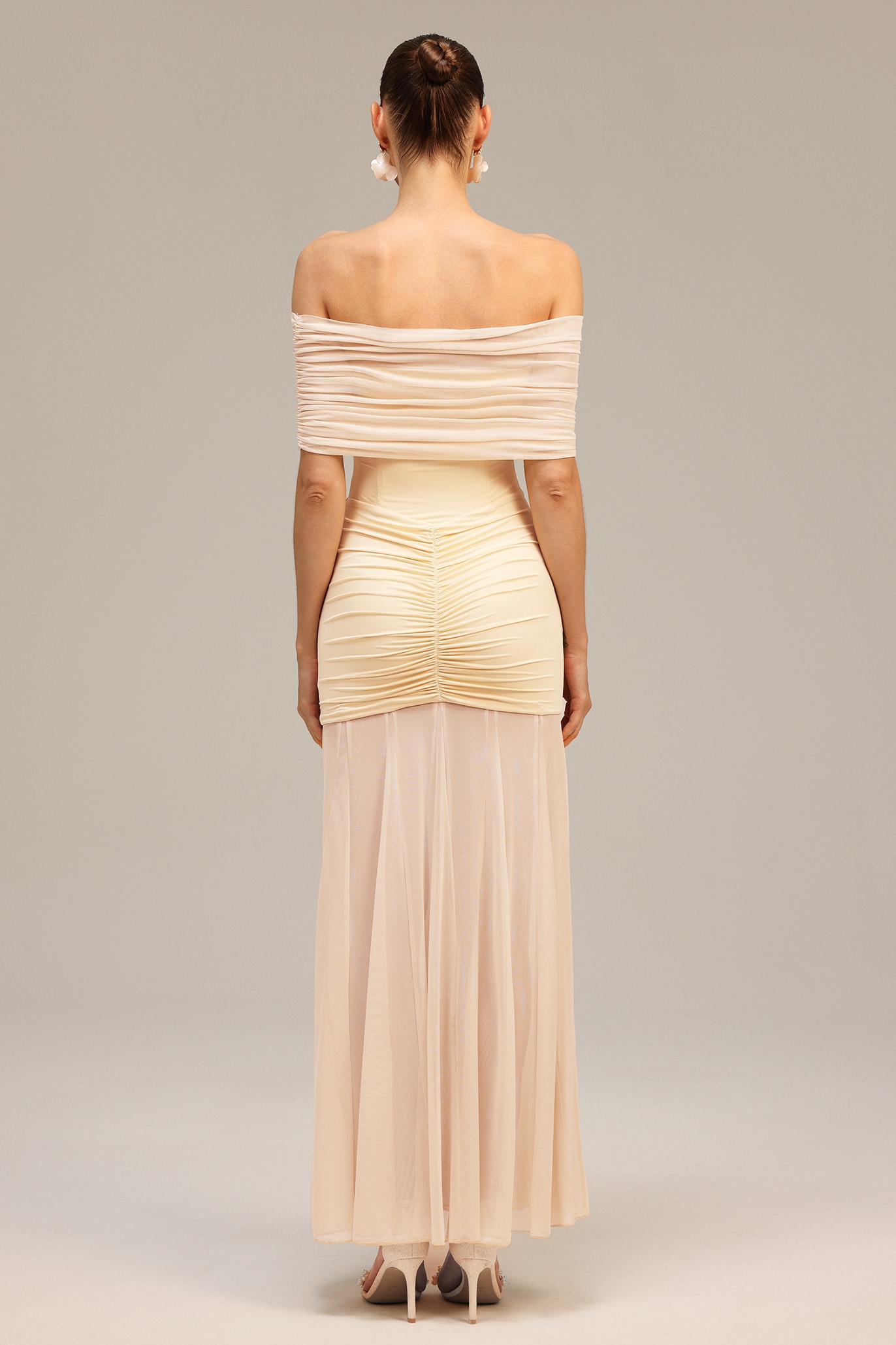 Mercy Off-The-Shoulder Folds Maxi Dress