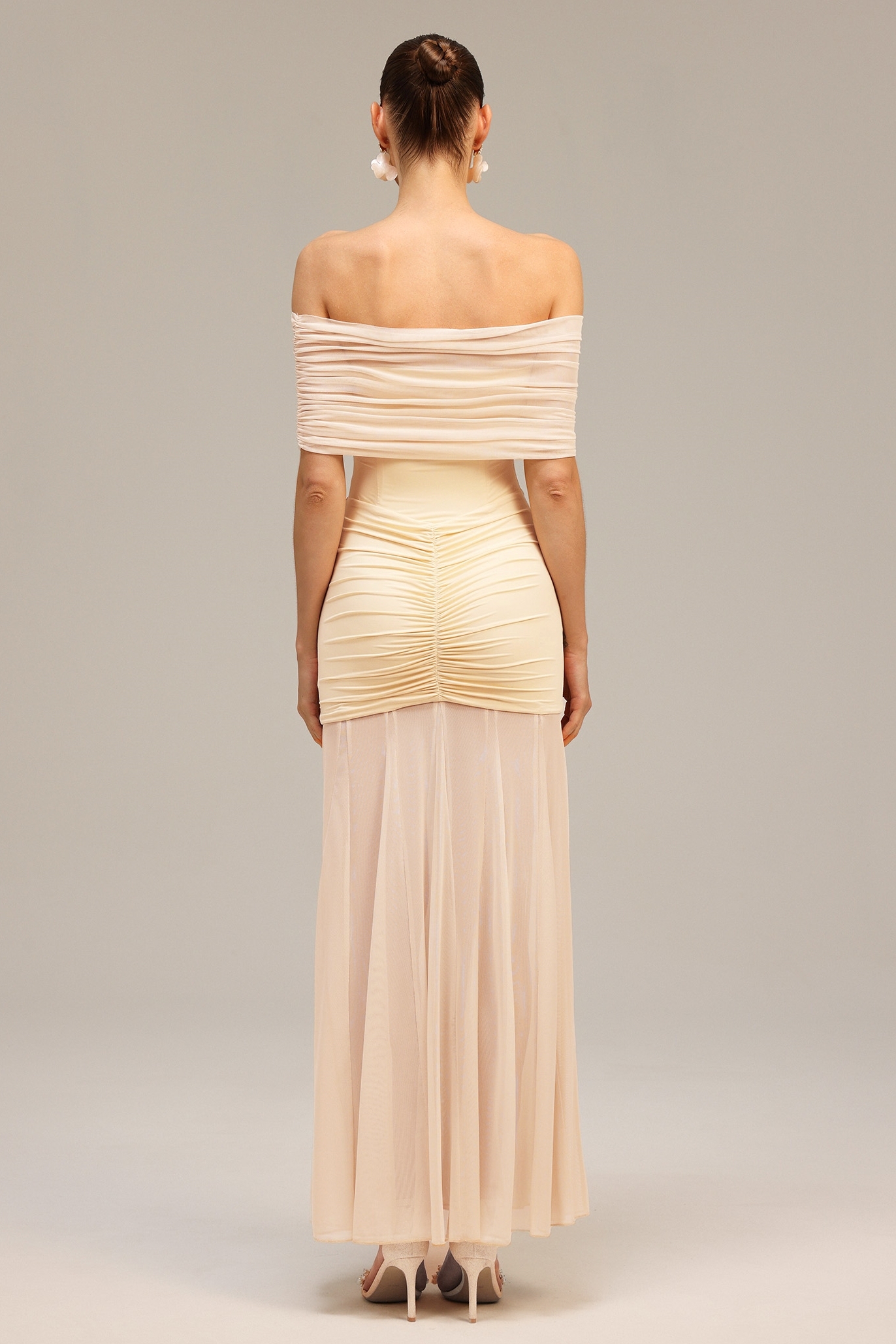 Mercy Off-The-Shoulder Folds Maxi Dress