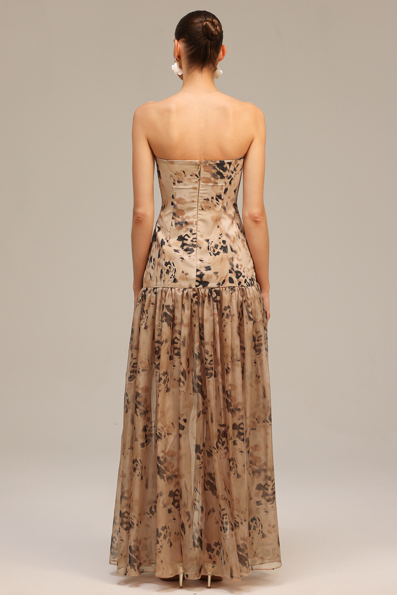 Gemma Sleeveless Printed High Slit Maxi Dress