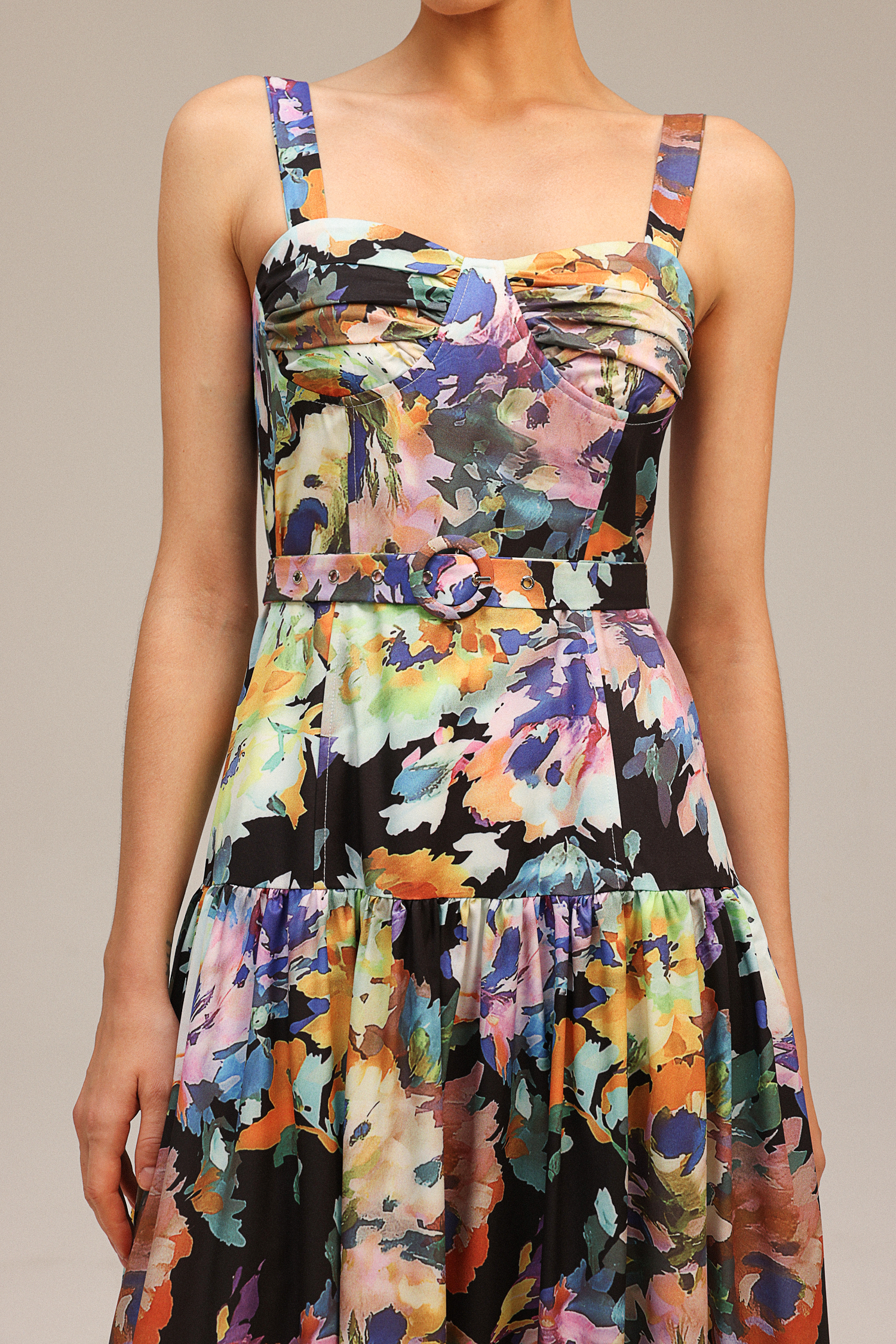 Denny Halter Floral Printed Maxi Dress