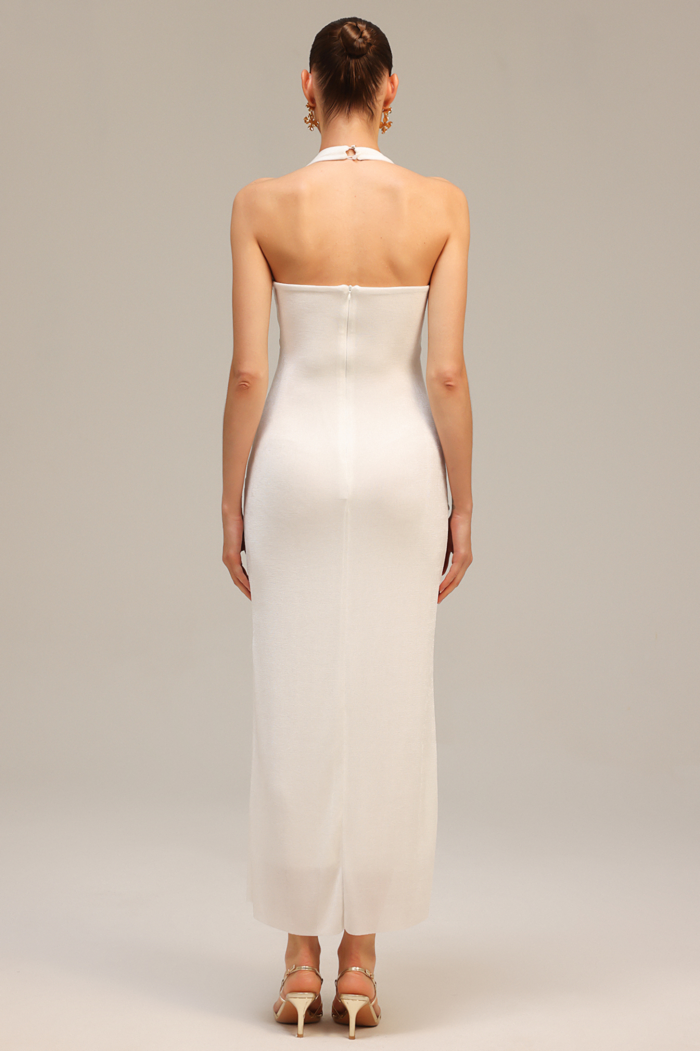 Imola V-Neck Sleeveless Folds Maxi Dress