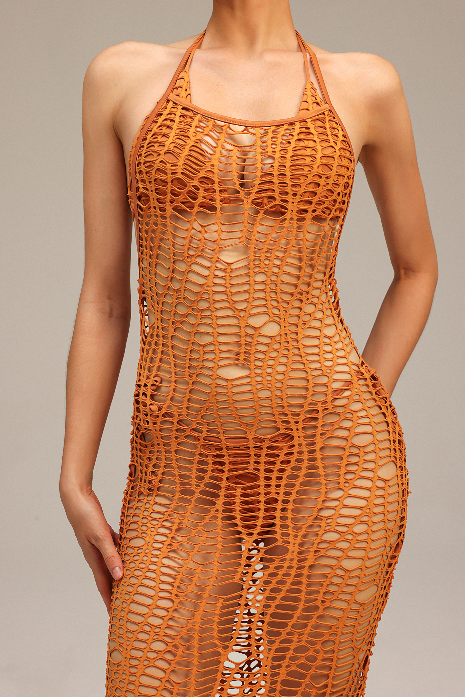 Maura Sleeveless Hollow Out Bikini Three-Piece Set