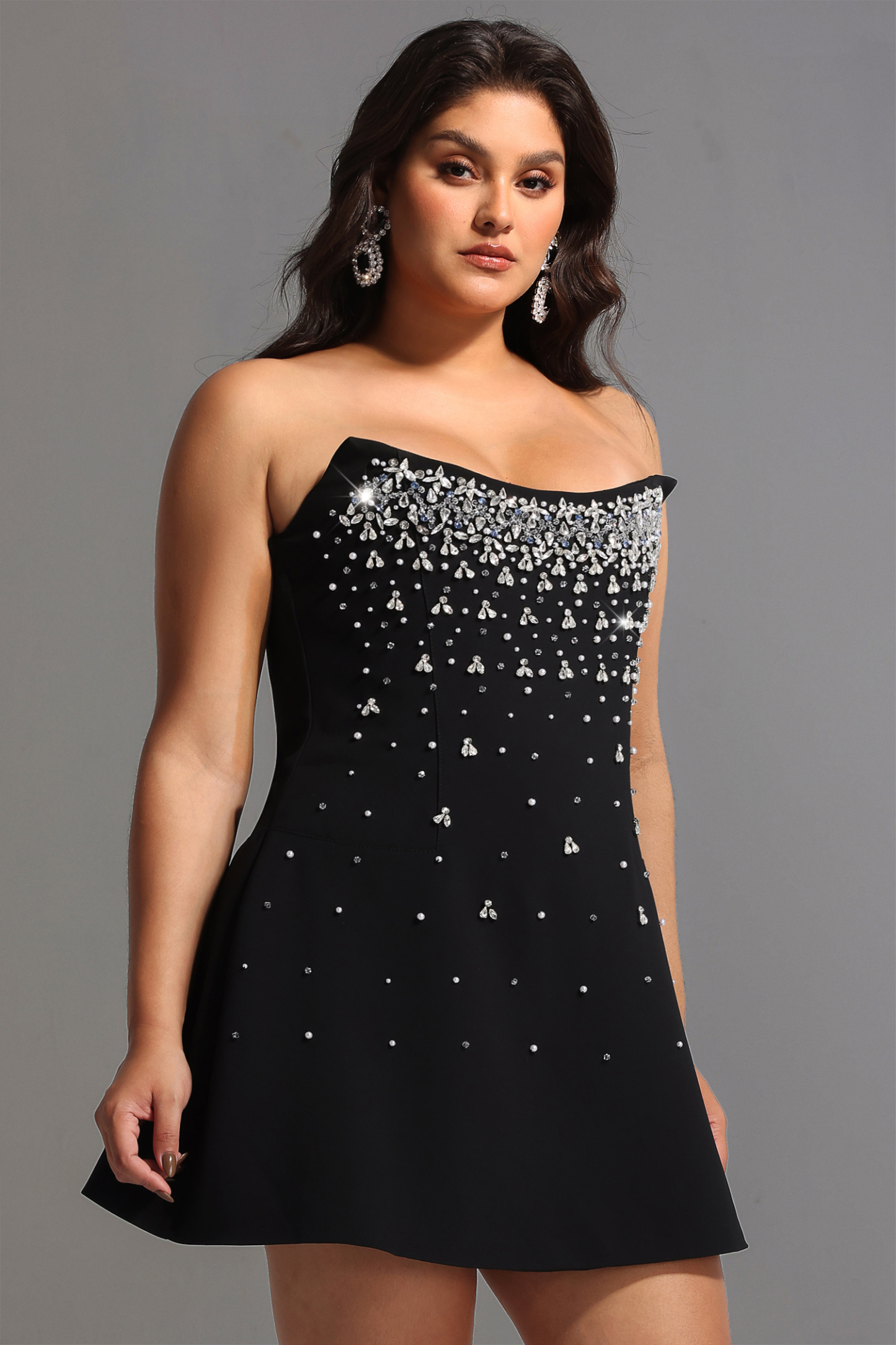 Mavis Strapless Diamond Mini Dress