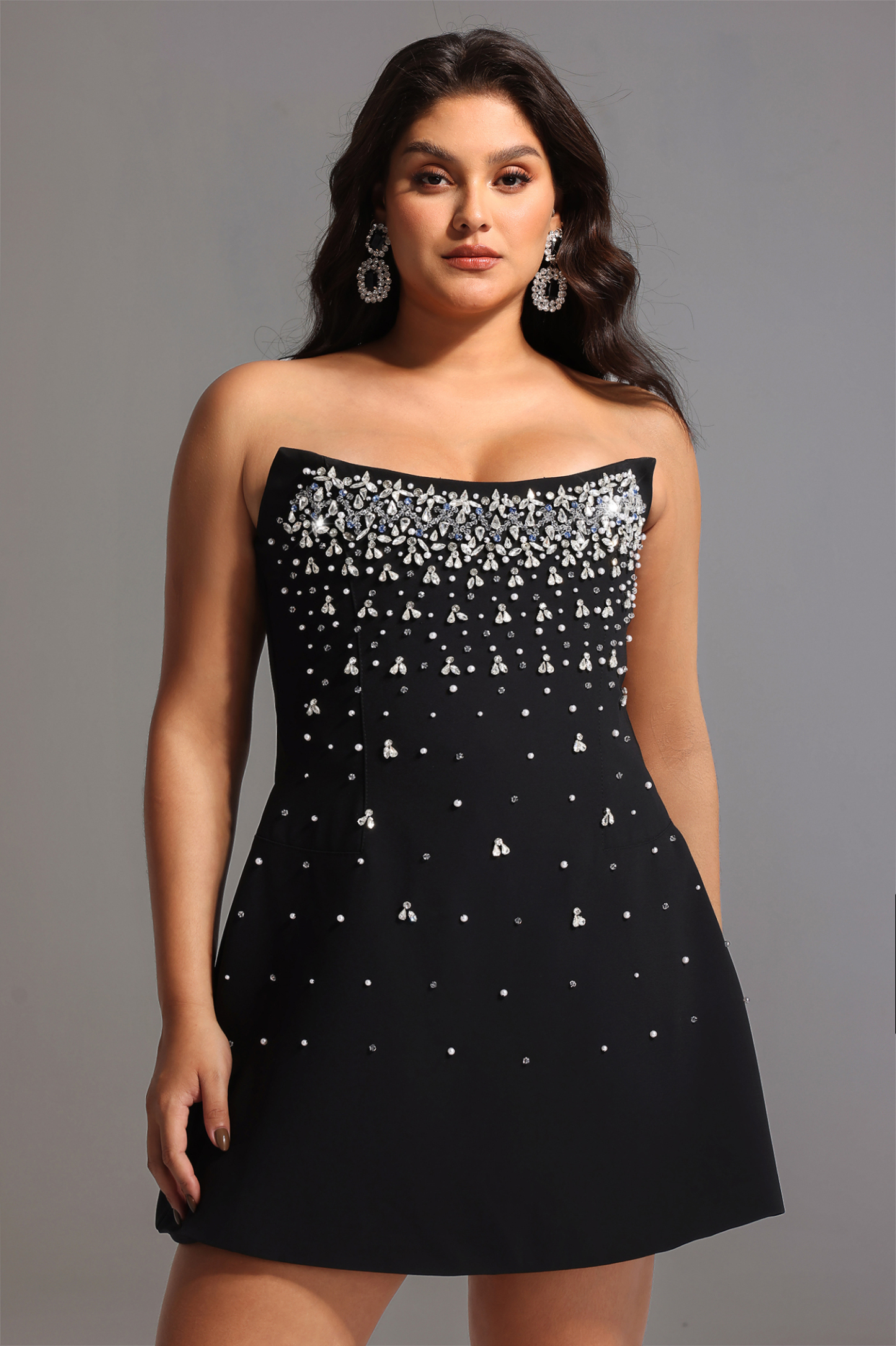 Mavis Strapless Diamond Mini Dress