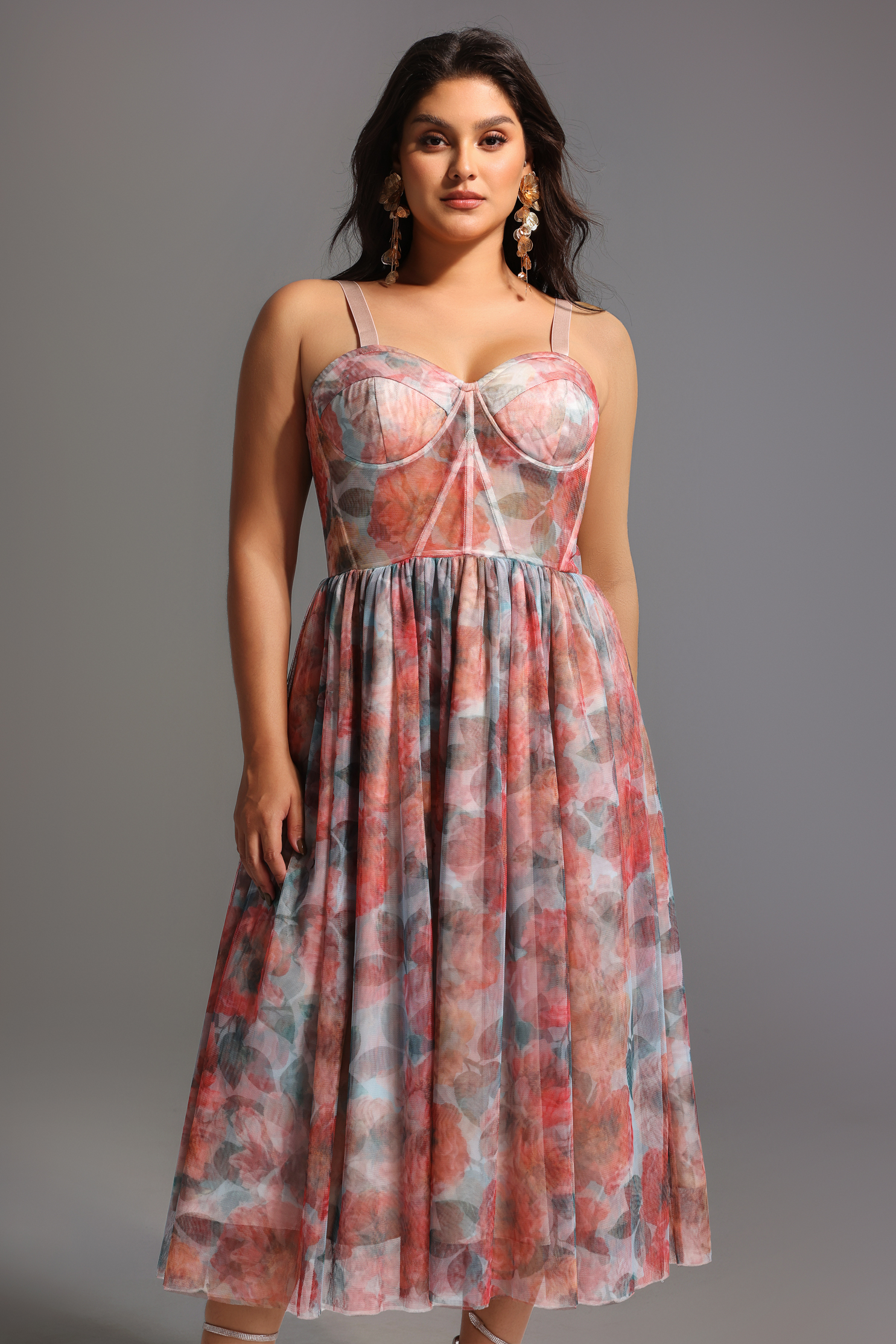 Sareza Floral Midi Dress