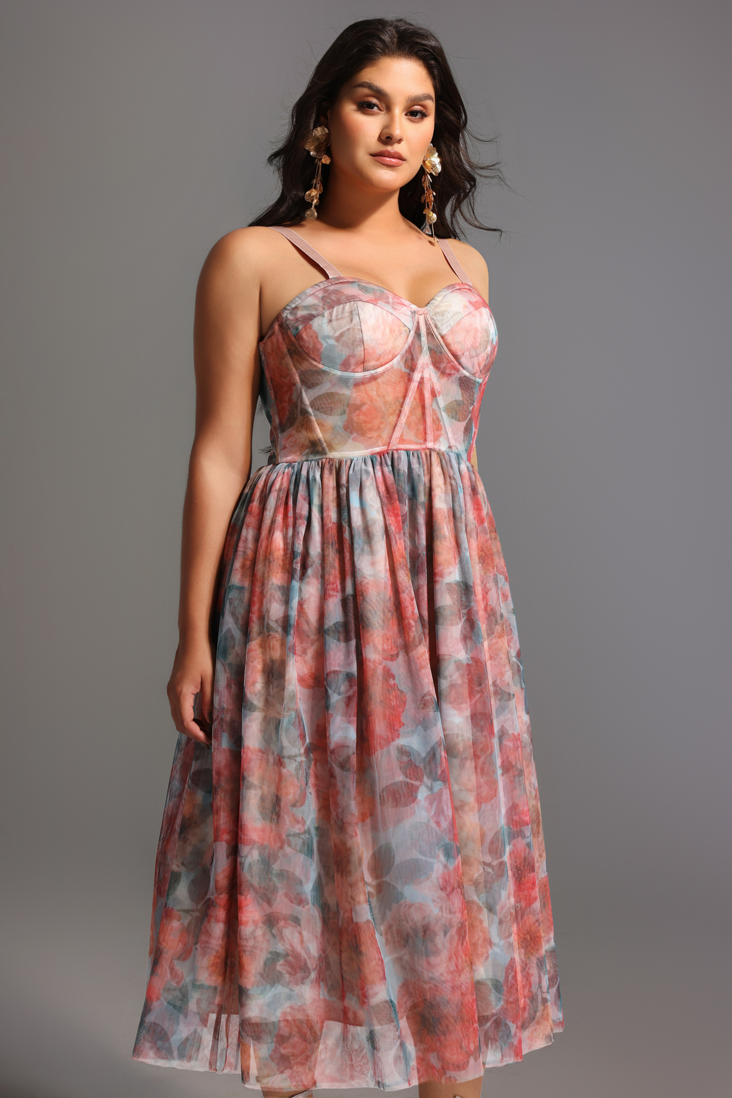 Sareza Floral Midi Dress