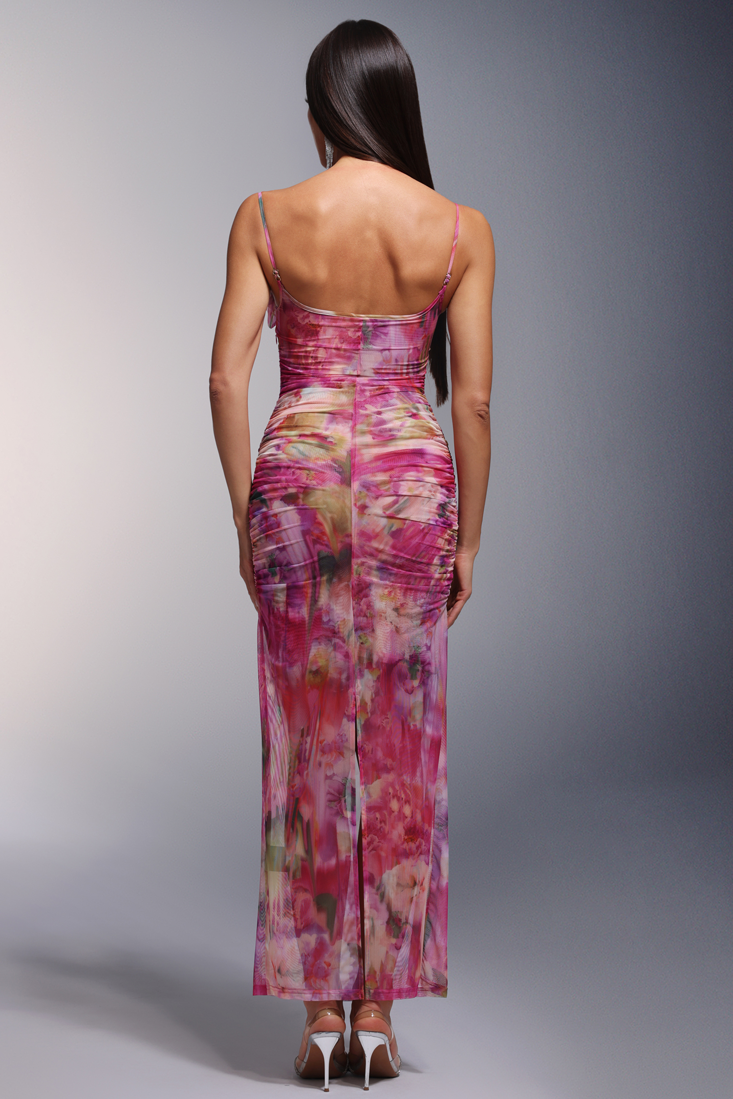 Tulip Flowers Sleeveless Maxi Dress