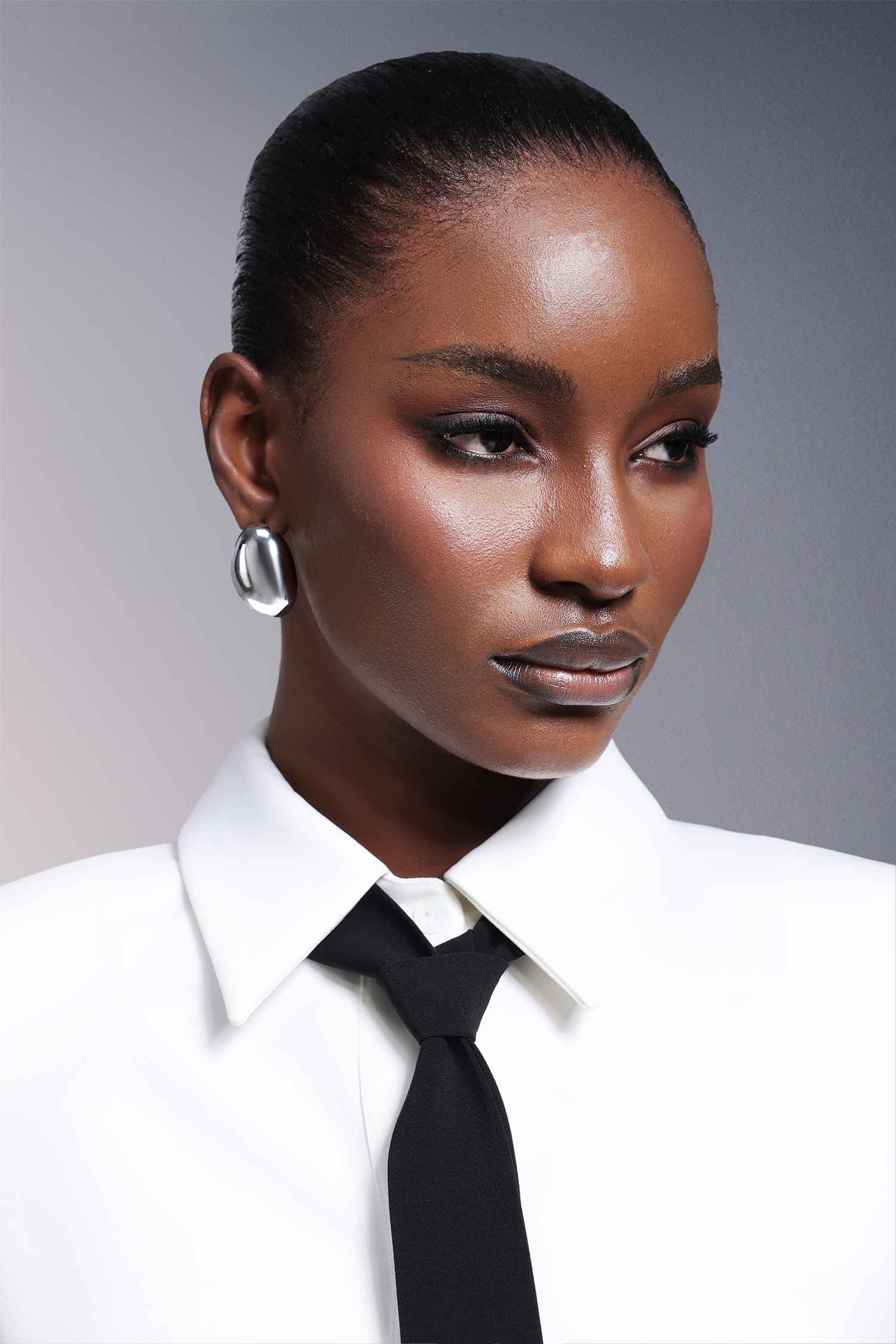 Riza Ellipse Metal Earrings