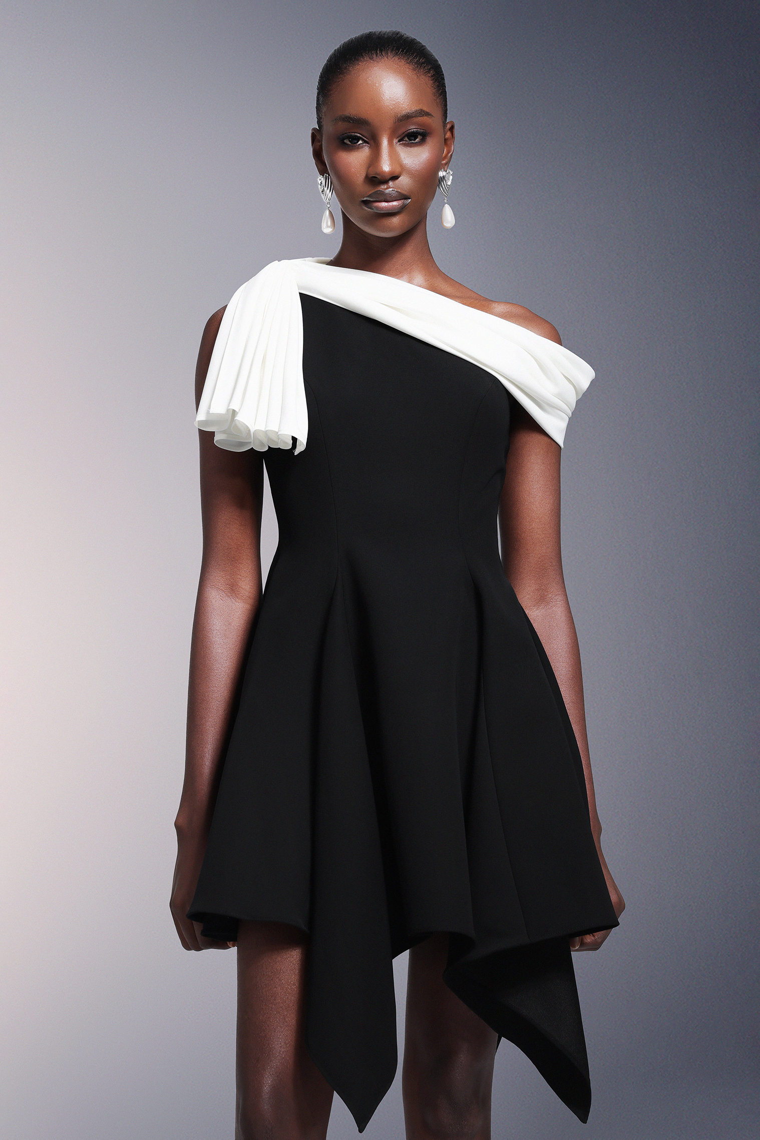 Jinx One Shoulder Asymmetry Mini Dress