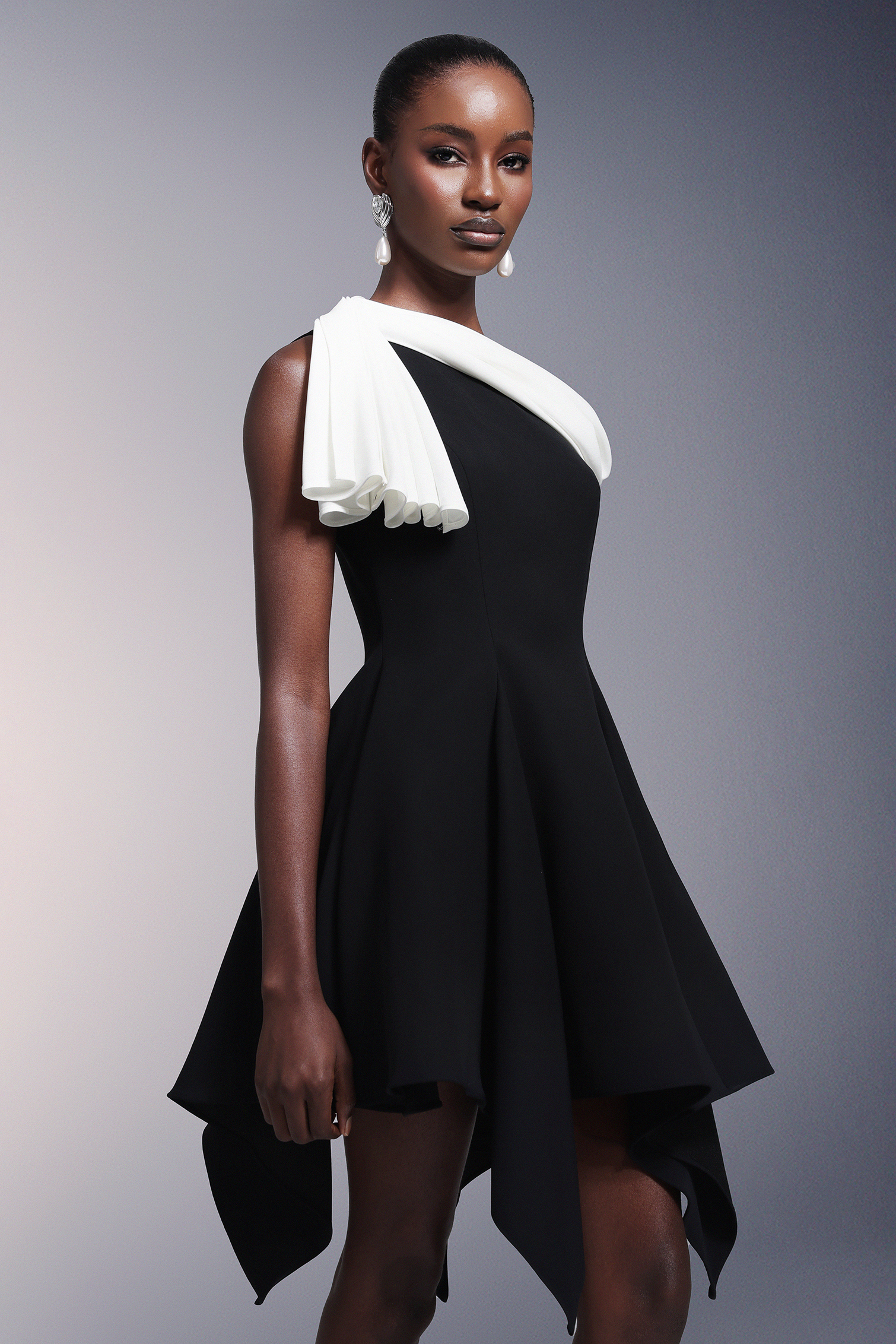 Jinx One Shoulder Asymmetry Mini Dress