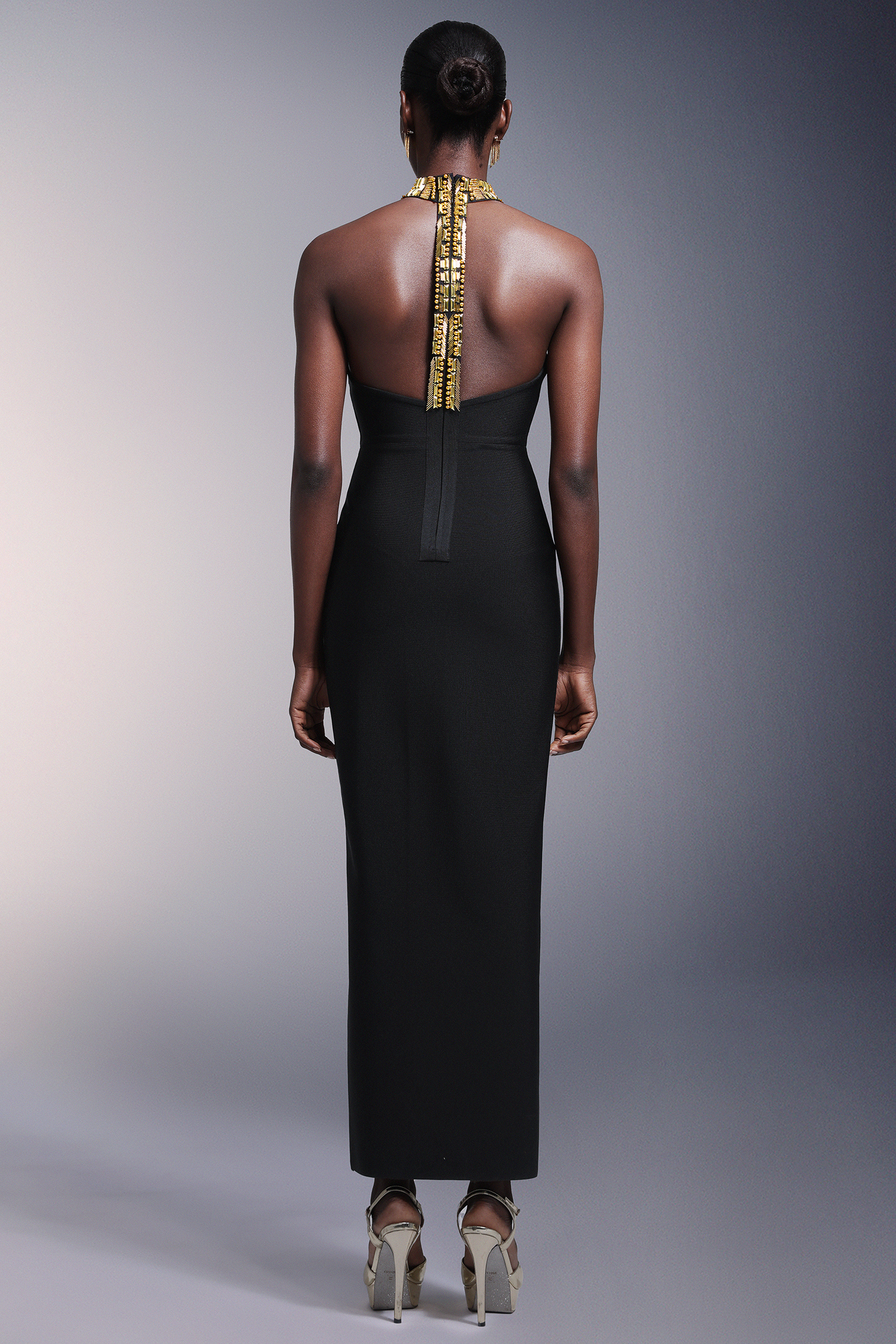Tahoe High Slit Backless Bandage Maxi Dress