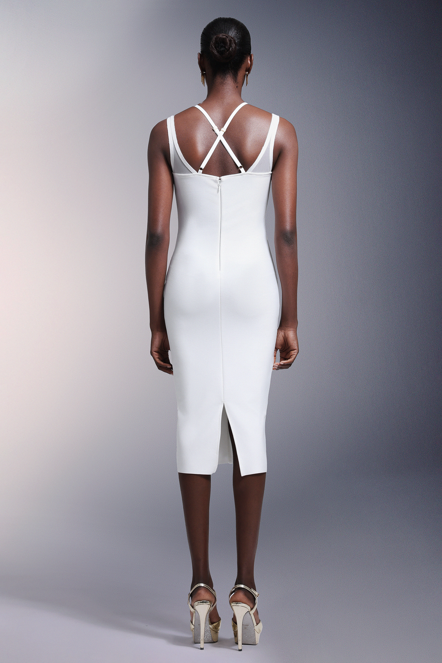 Jellay Sleeveless  Bandage Midi Dress