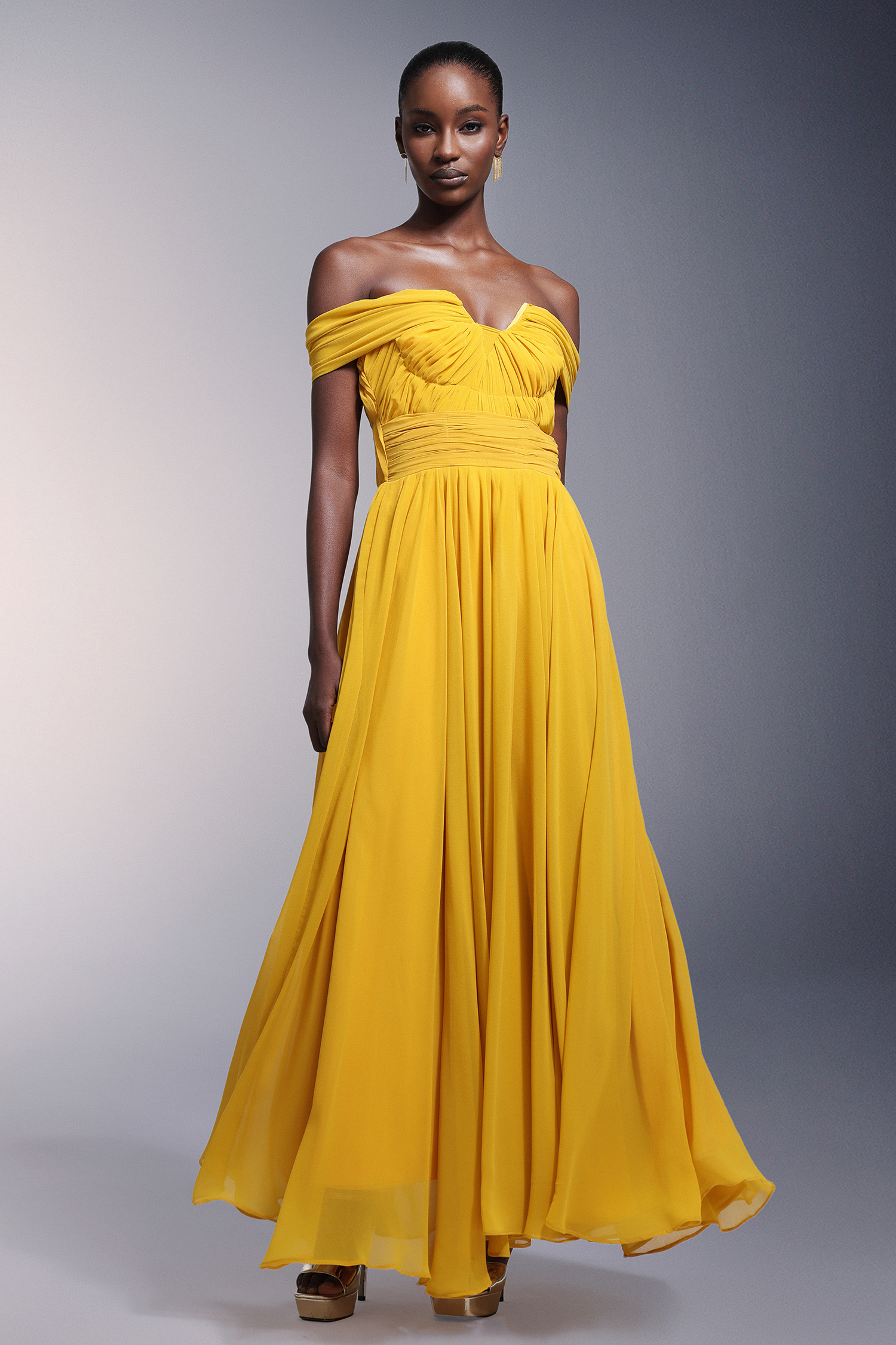 Reggie One Shoulder High Slit Maxi Dress