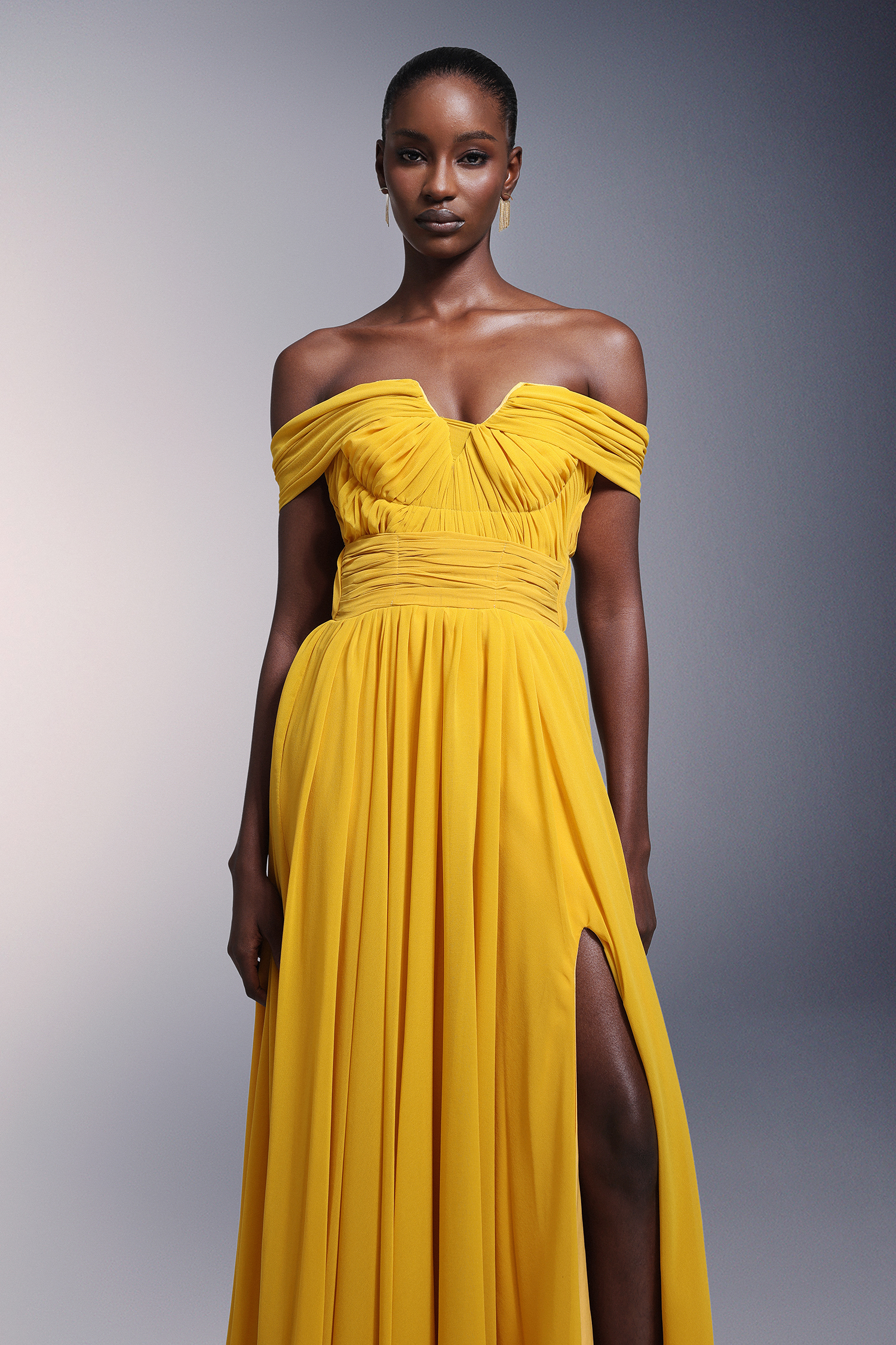 Reggie One Shoulder High Slit Maxi Dress