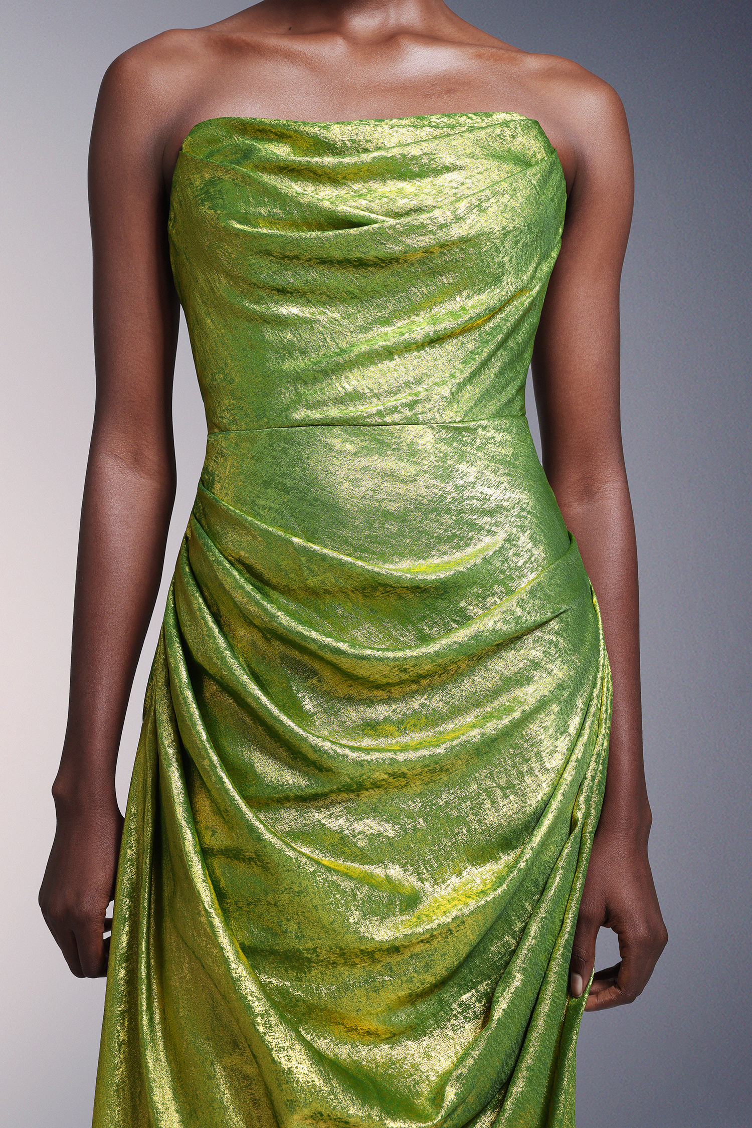 Jayden Sleeveless Fold Velour Maxi Dress