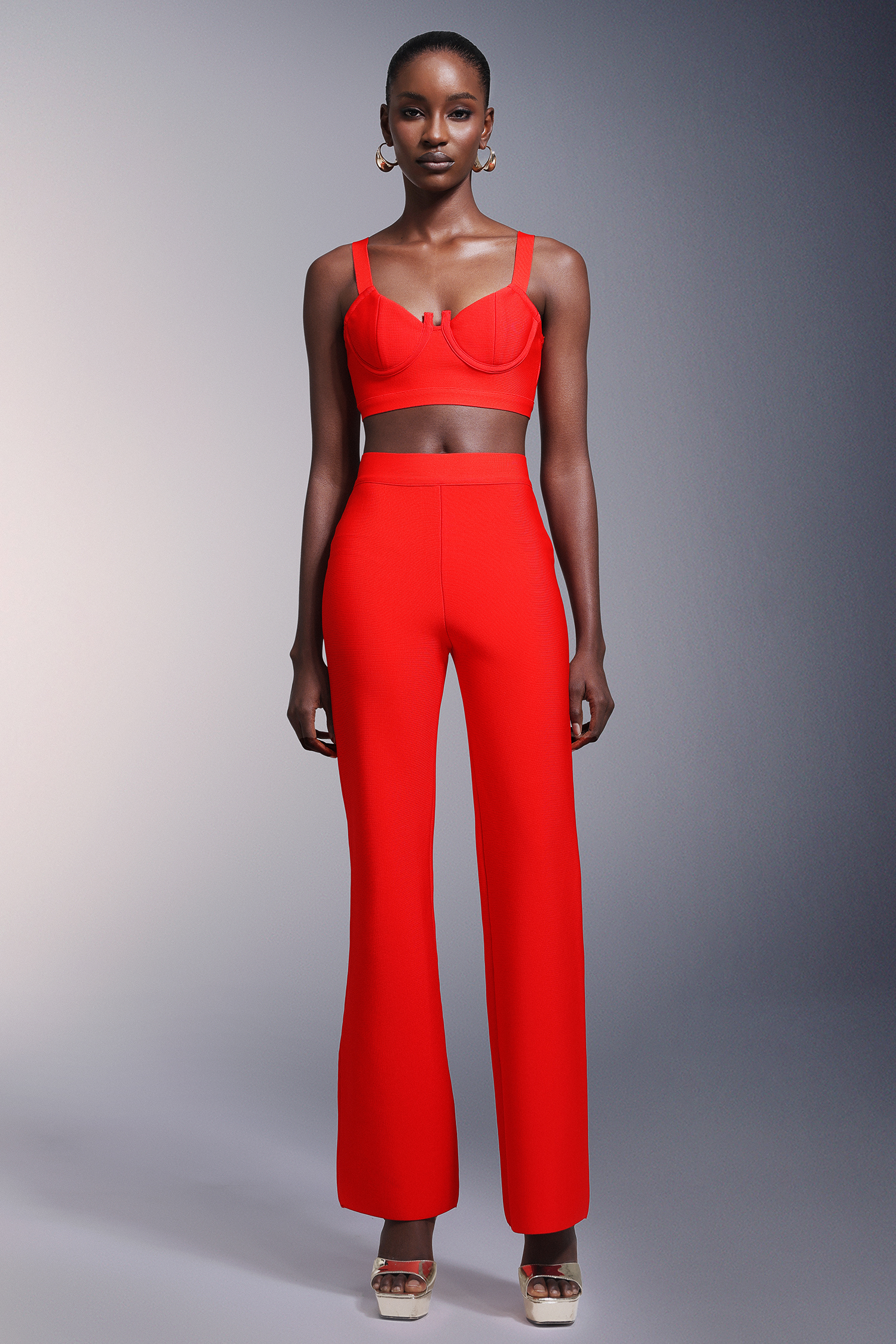 Qerly Sleeveless Bandage Maxi Tow-piece Set